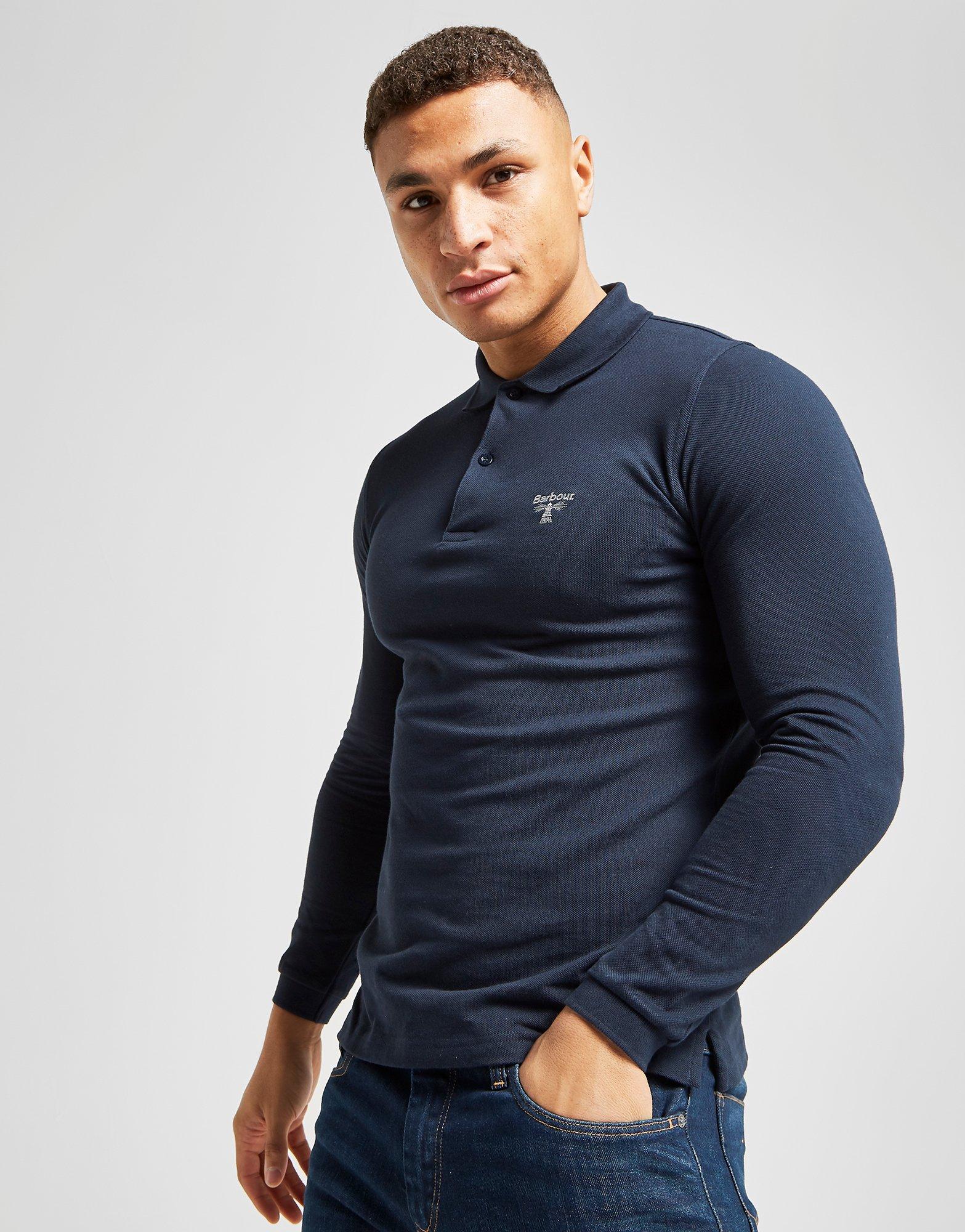 barbour mens long sleeve polo