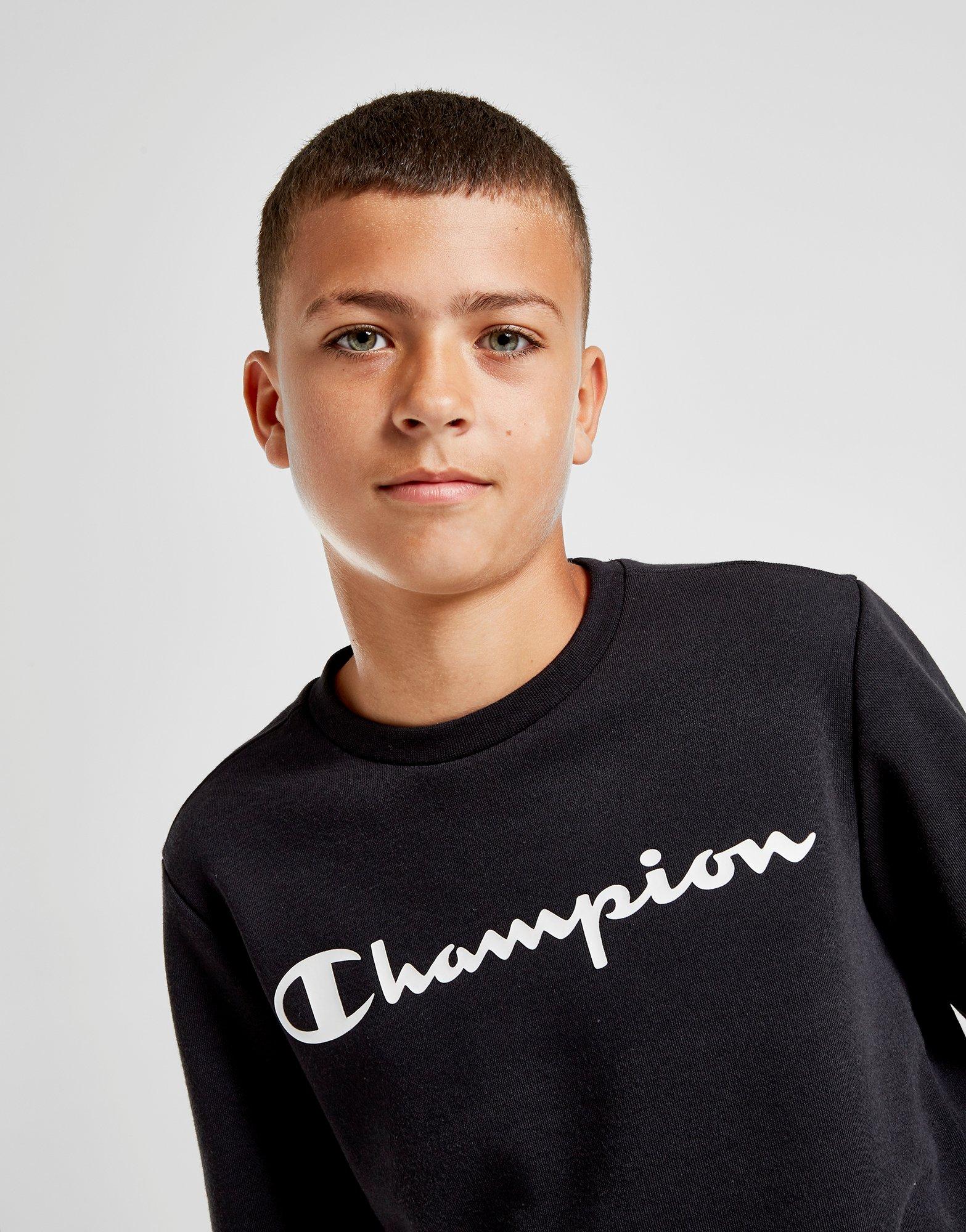 champion legacy fleece crew sweatshirt junior