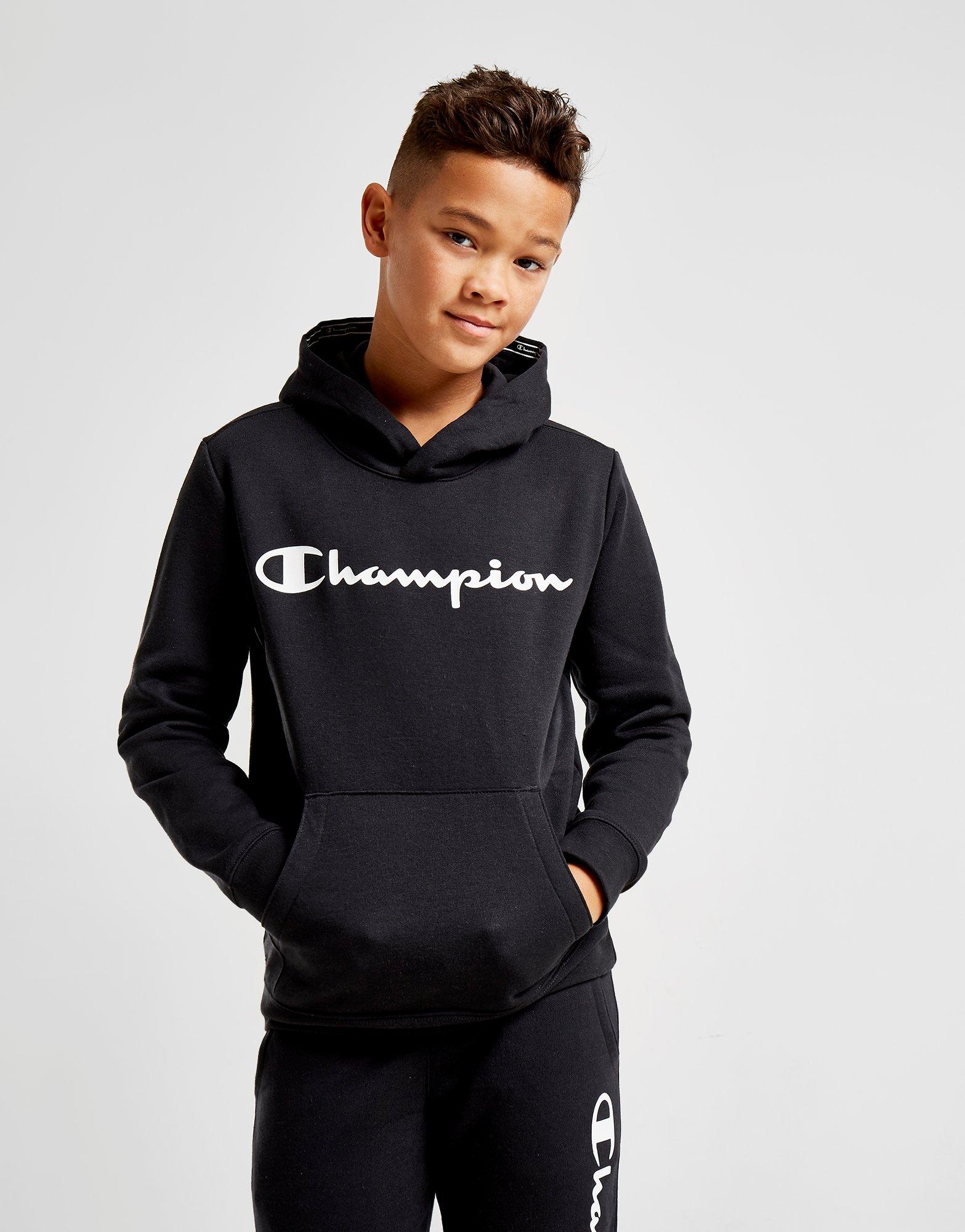 champion logo hoodie junior