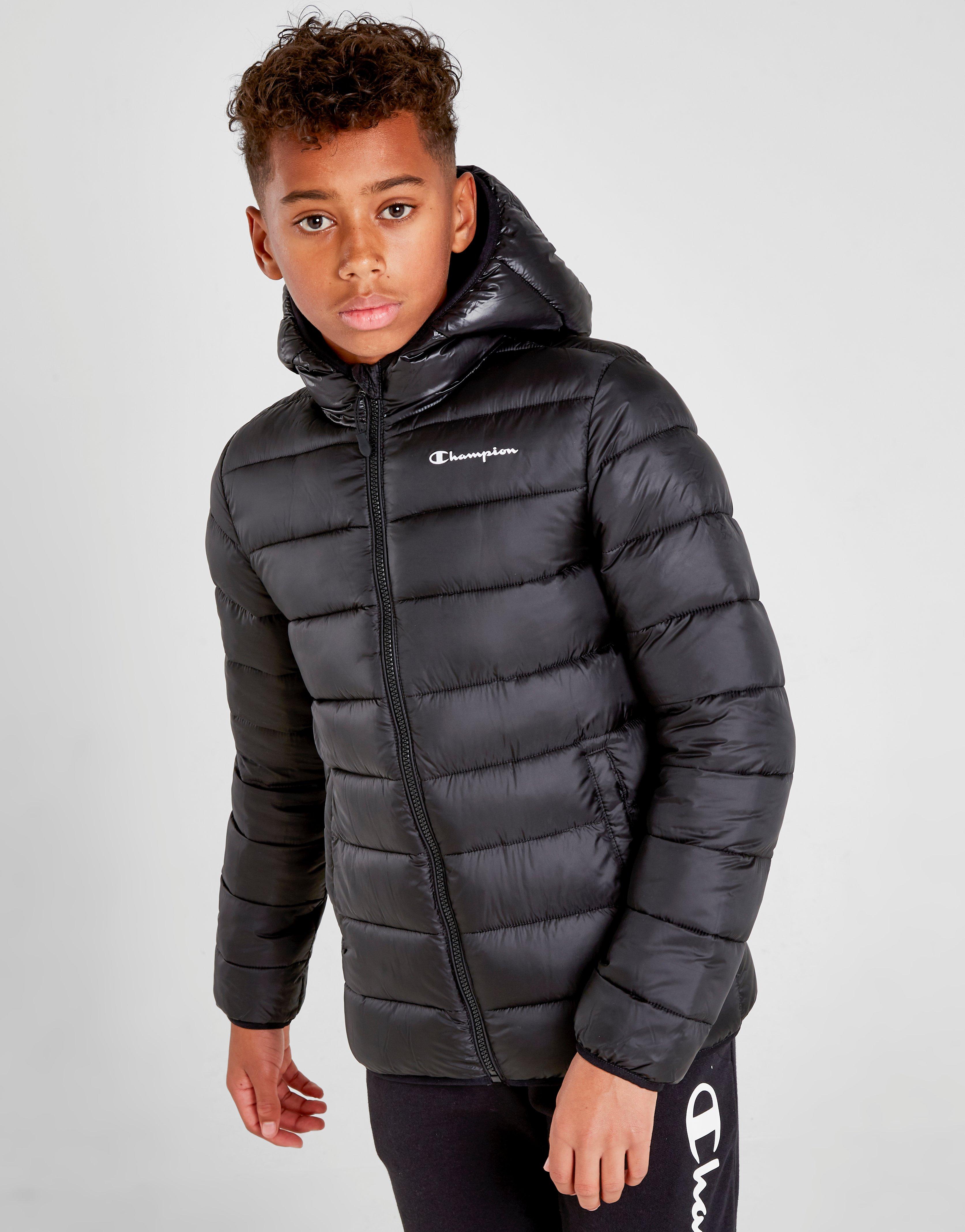 champion padded black puffer jacket