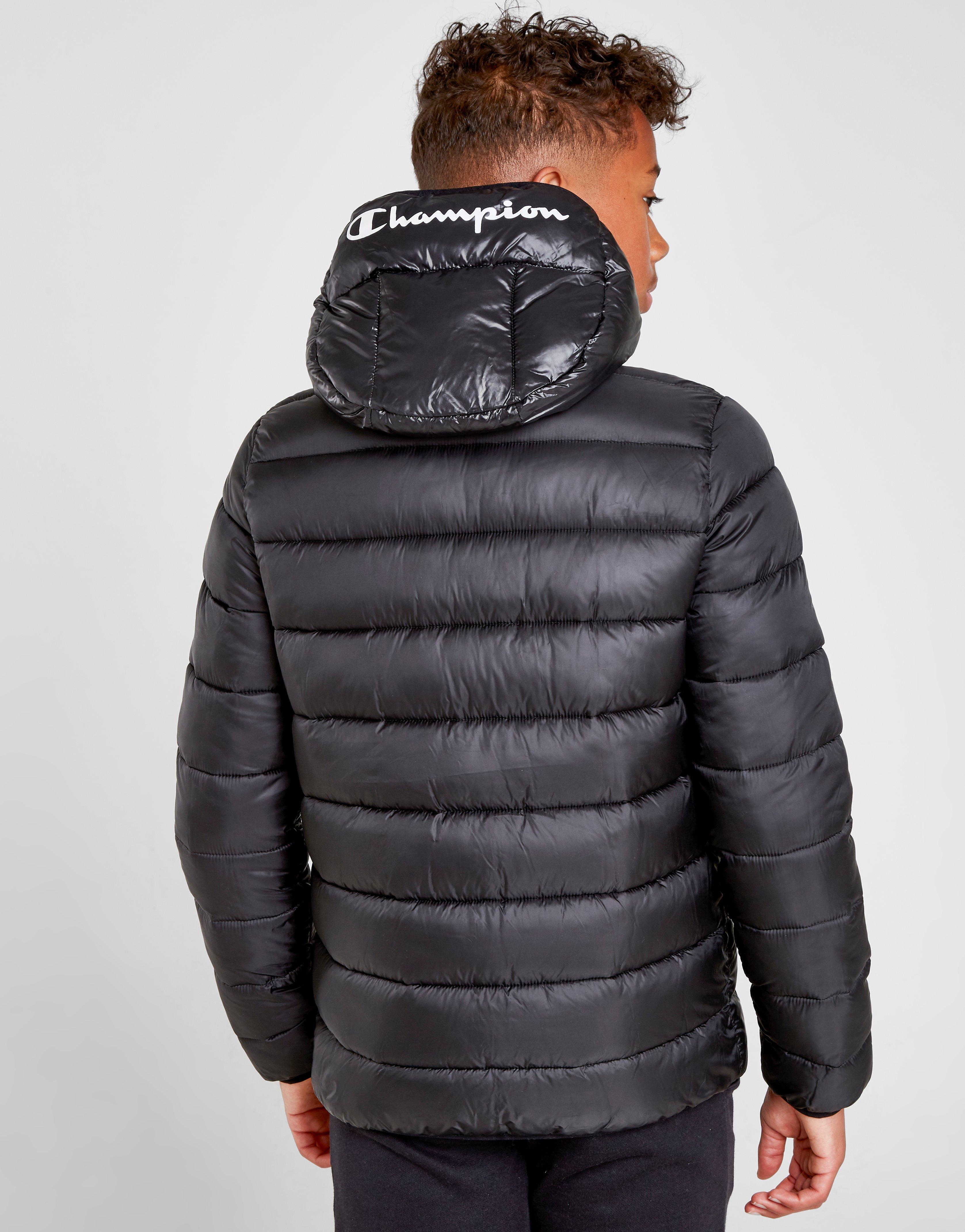 champion padded black puffer jacket