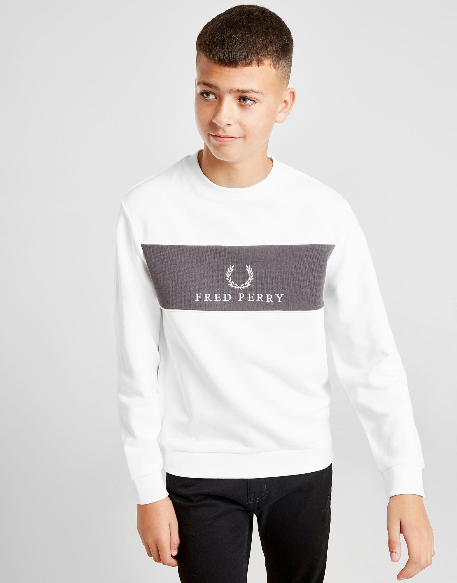 White fred perry outlet sweatshirt