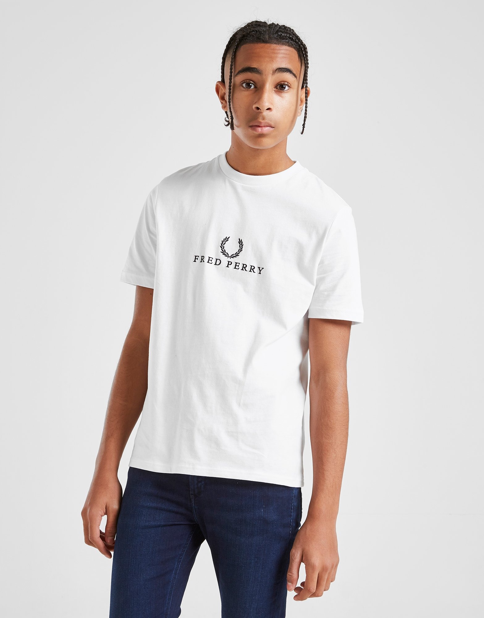 Buy White Fred Perry Small Logo T-Shirt Junior | JD Sports | JD Sports ...