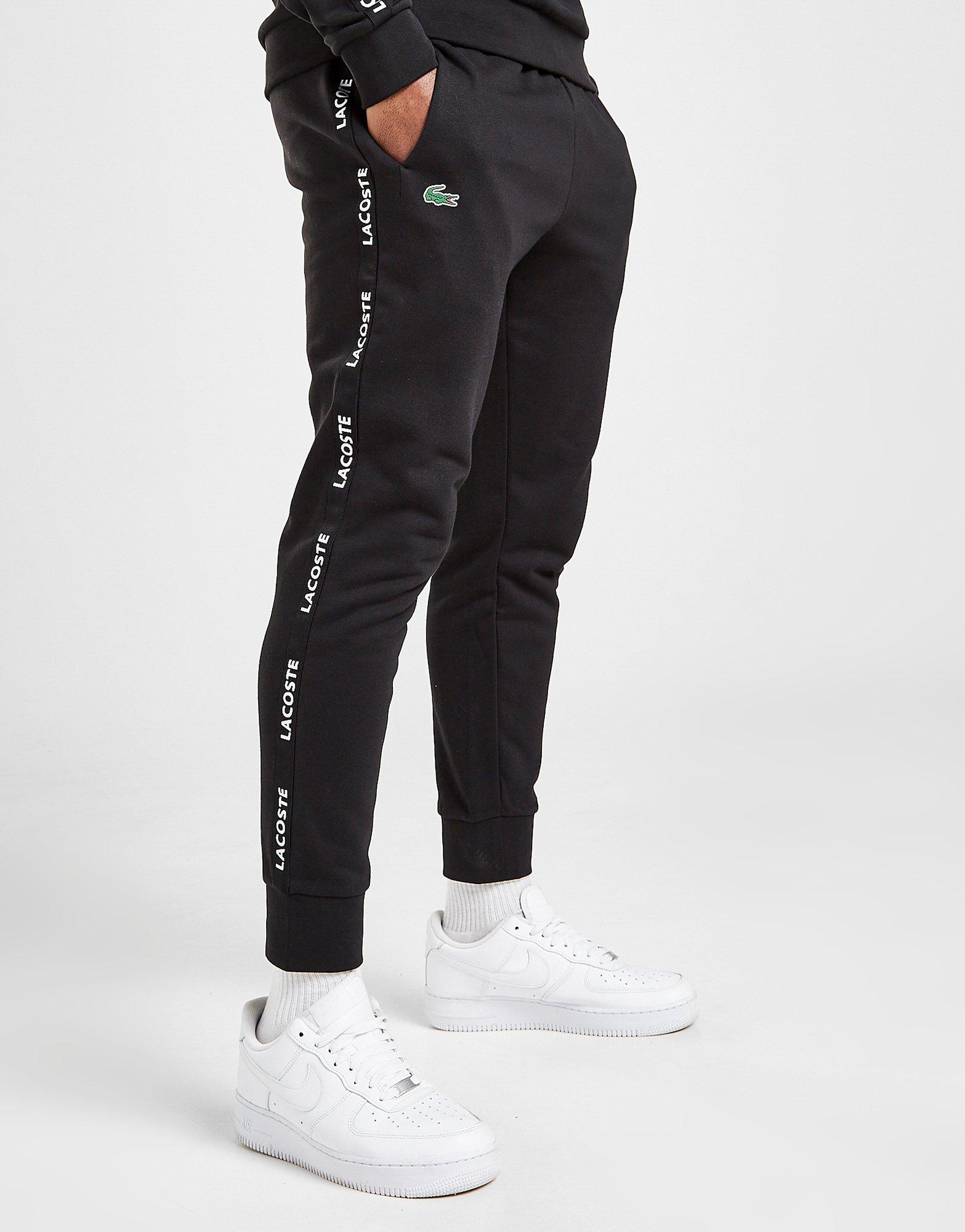 lacoste black track pants