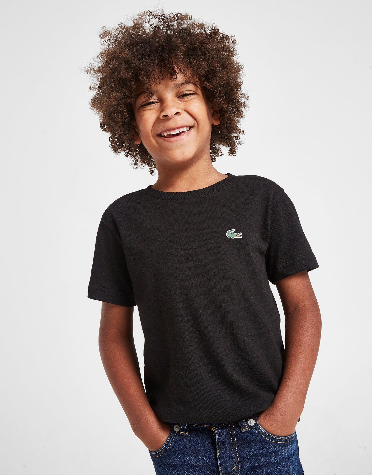 Sort Lacoste Logo T-Shirt Børn Sports Danmark