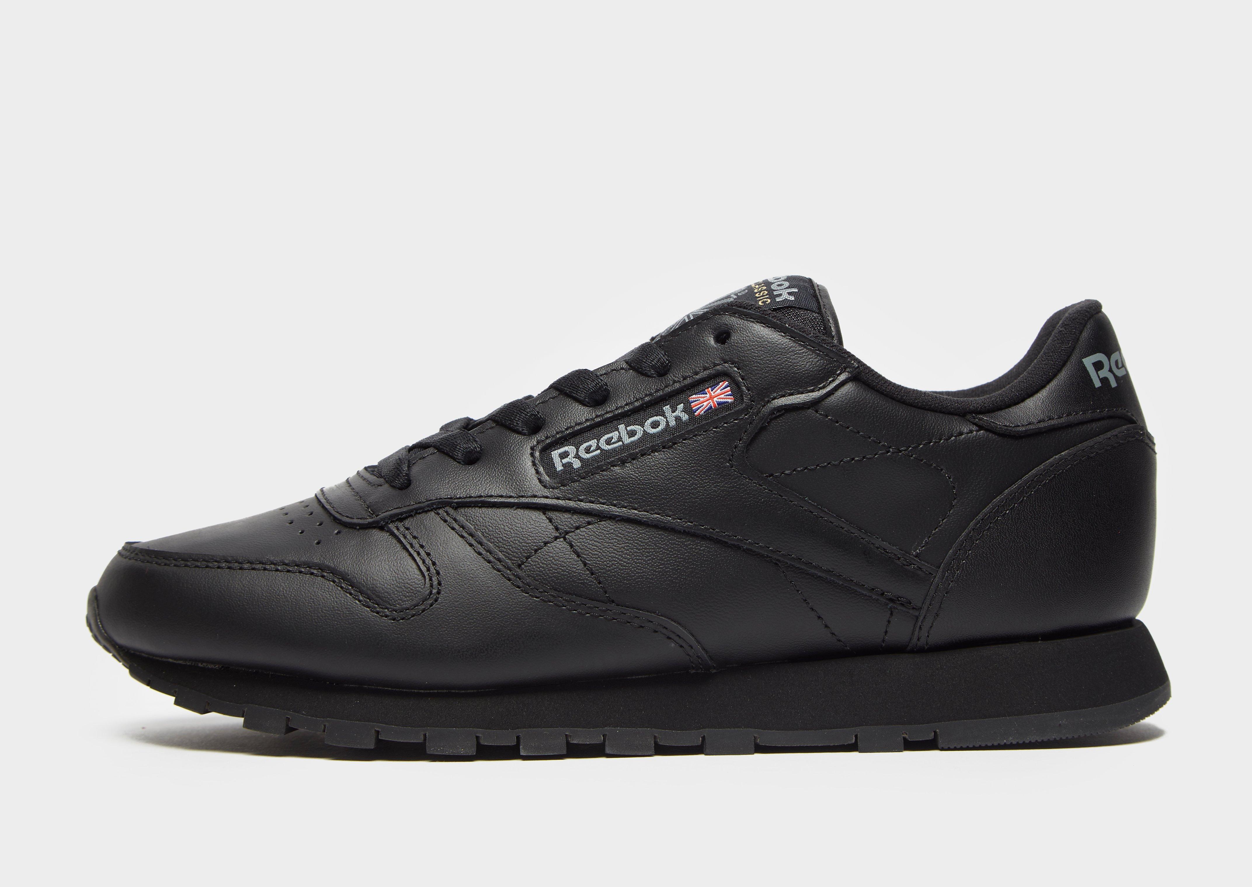 womens reebok classic black leather