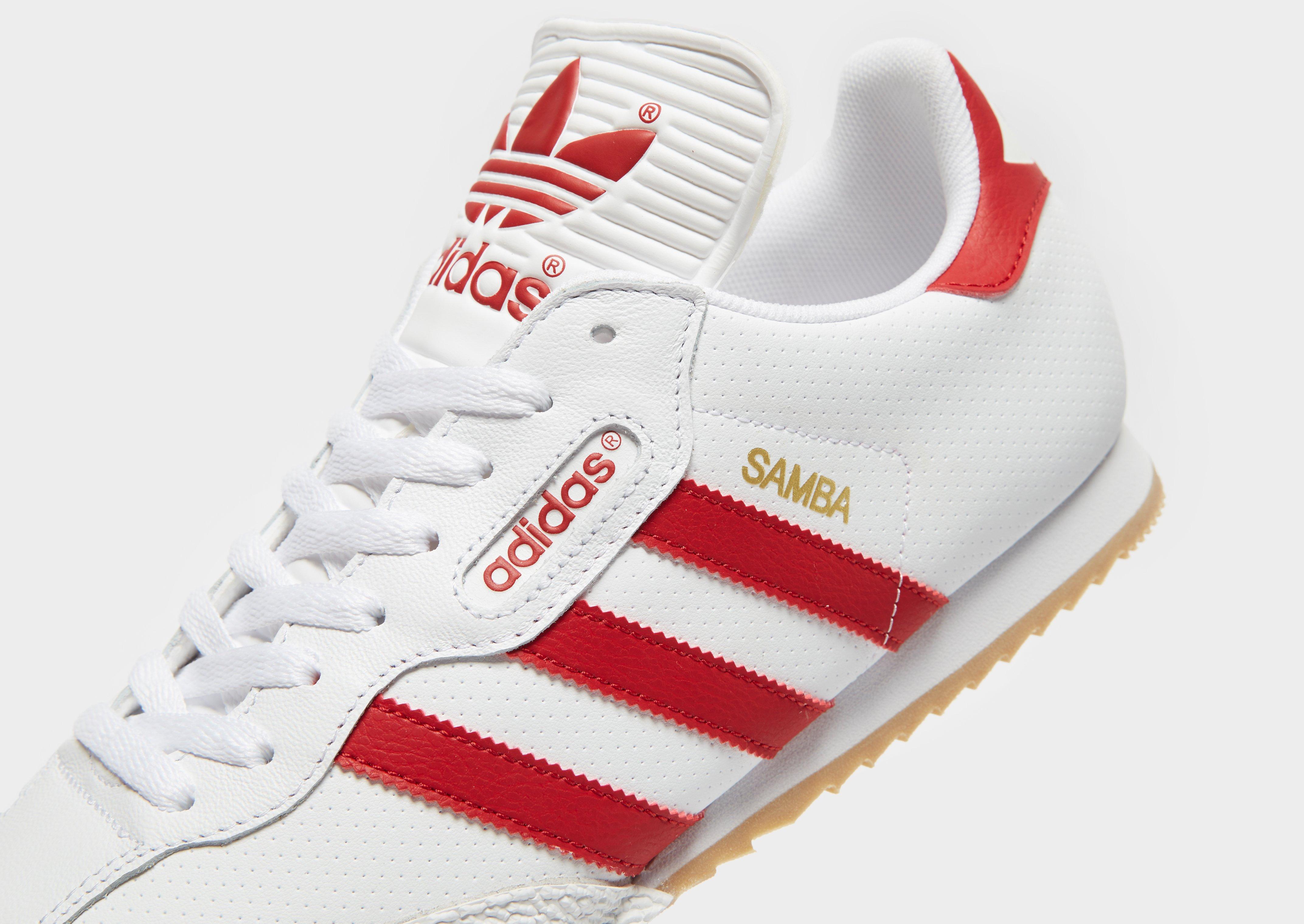 adidas samba super white red