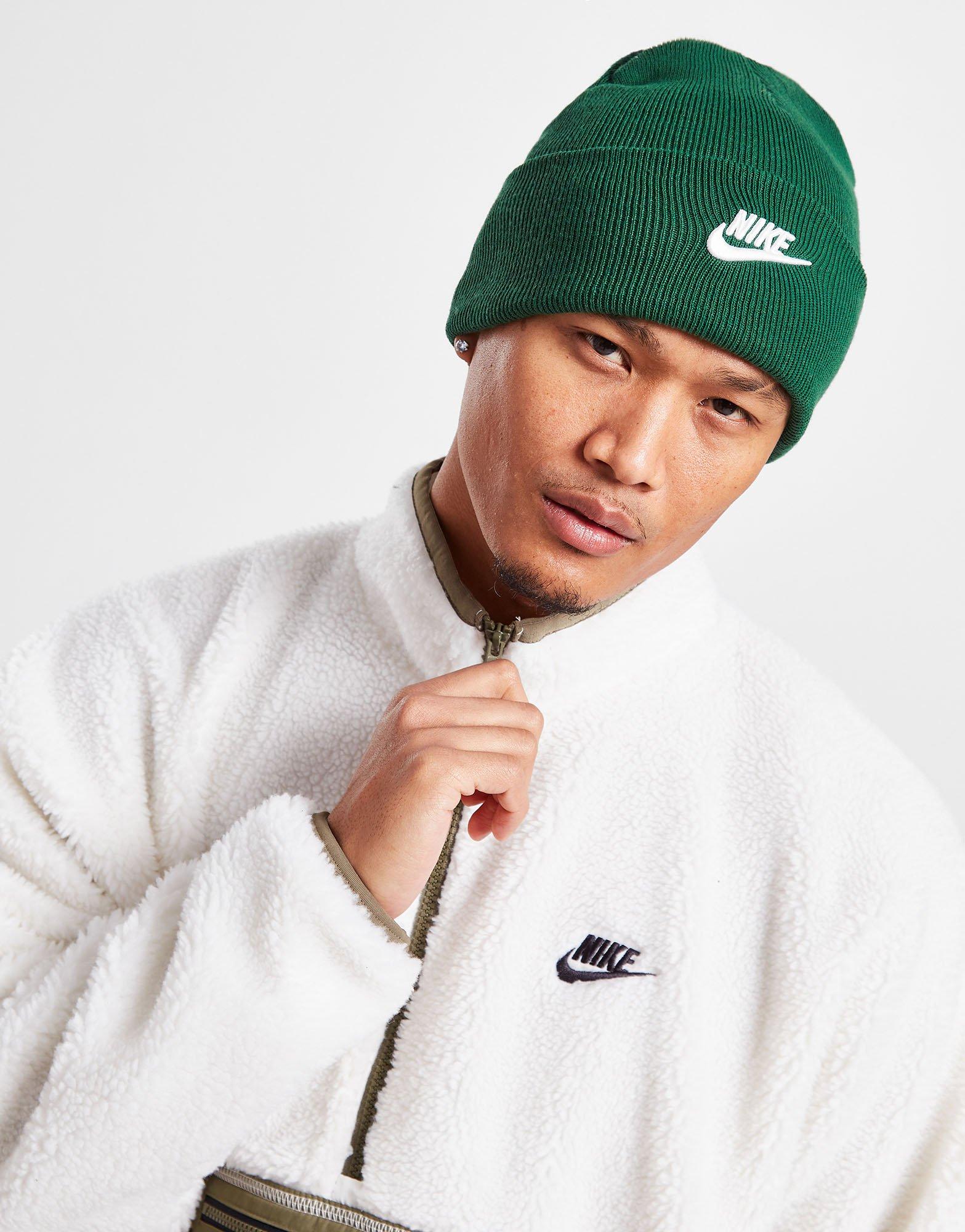 Nike store green beanie