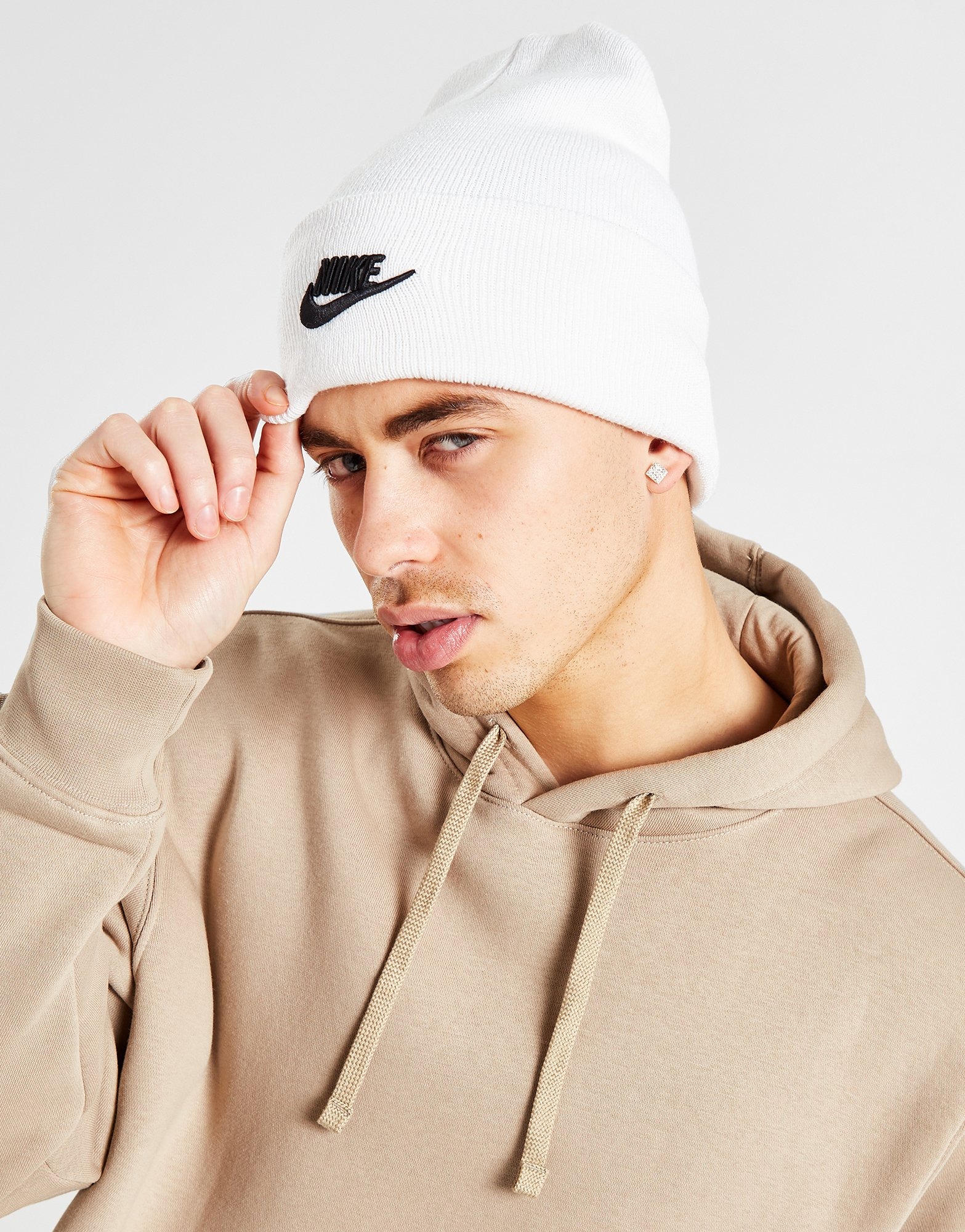 White Nike Utility Beanie Sports Global