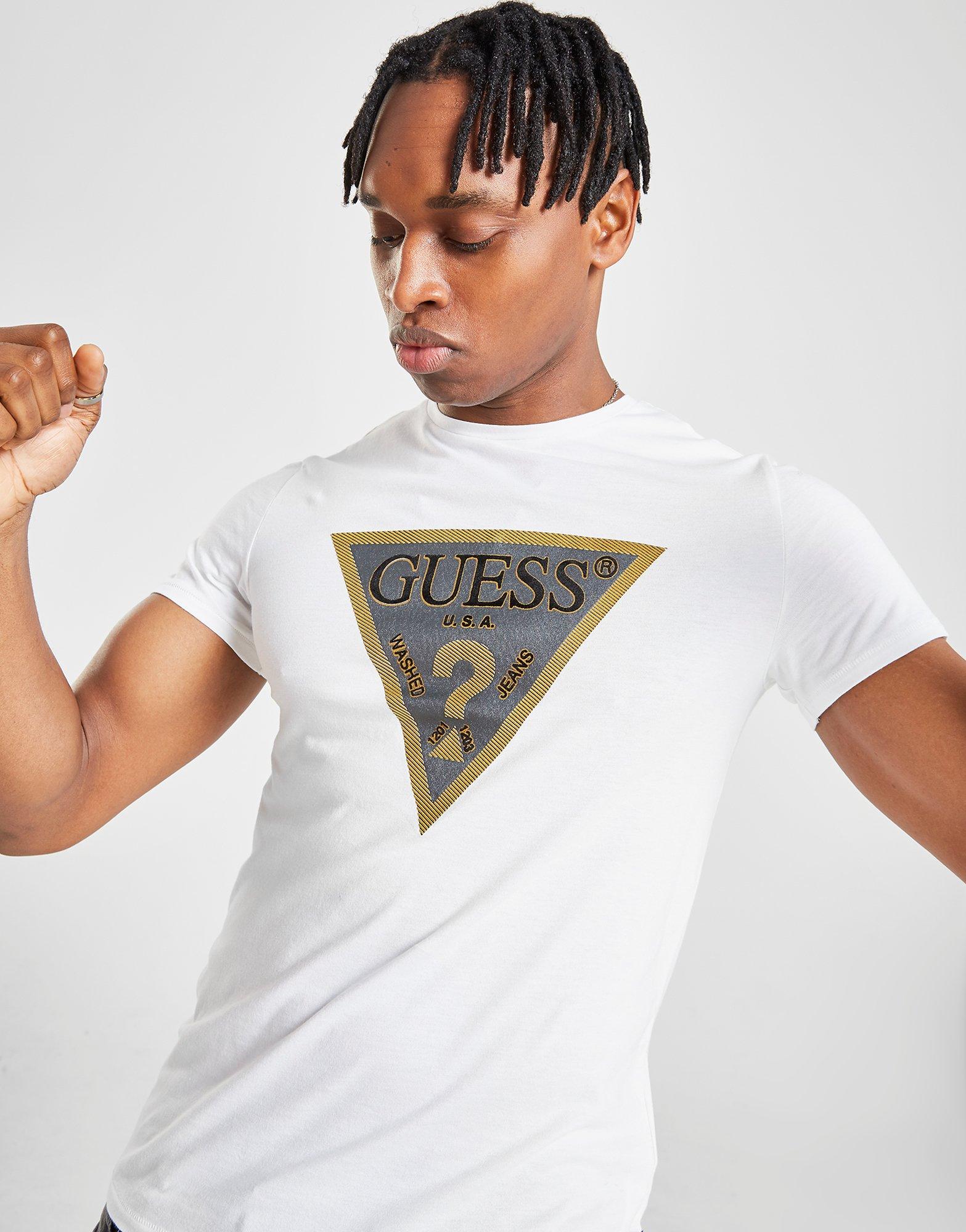 guess gold shirt