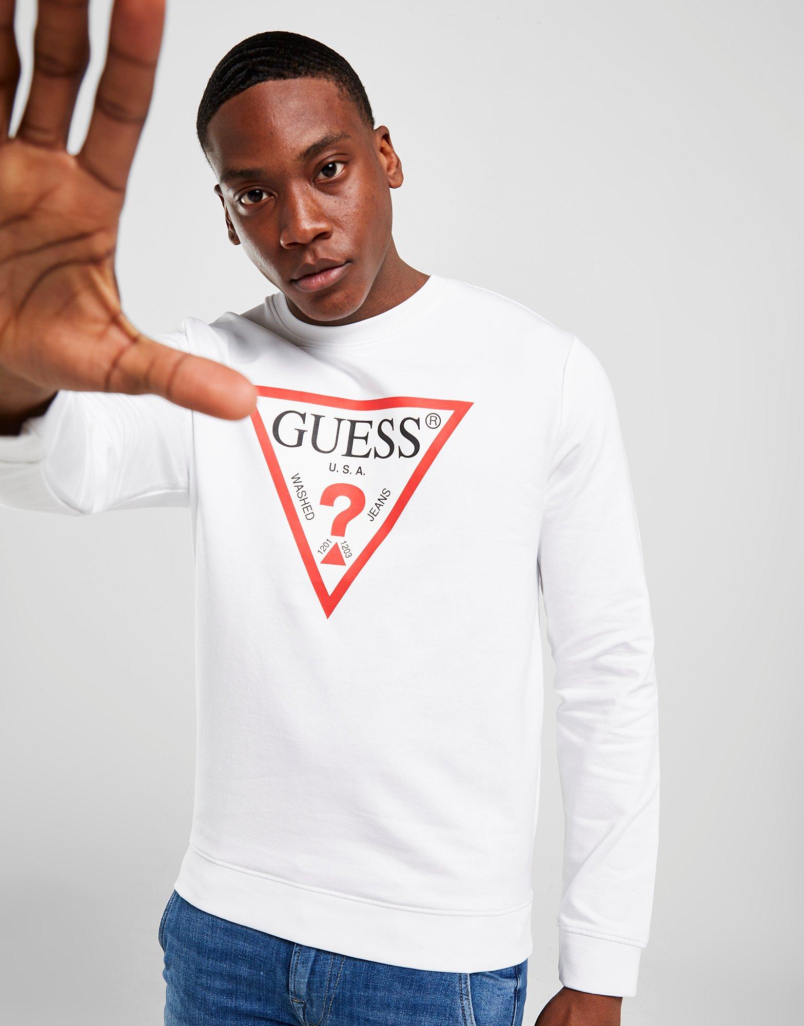 guess triangle logo sweatshirt