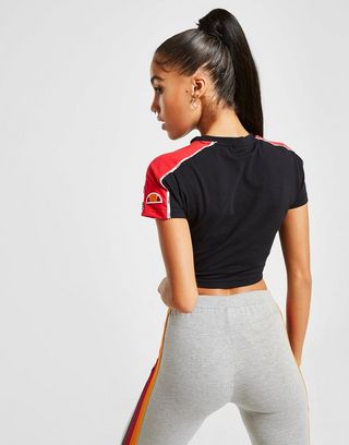 Ellesse Piping Slim Crop T Shirt | JD Sports Ellesse Piping Slim Crop T Shirt | JD Sports