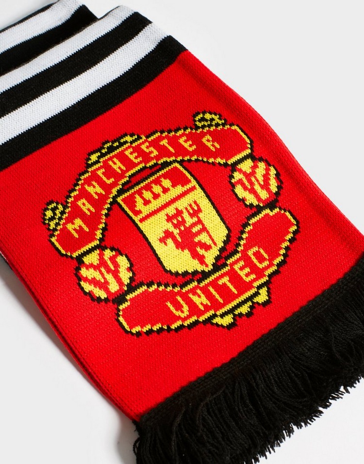 Red Official Team Manchester United FC Stripe Scarf JD Sports