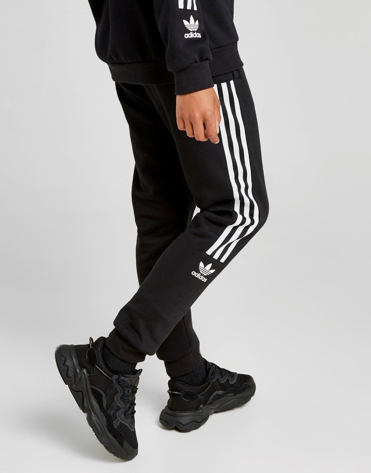 adidas originals joggers with lock up logo black