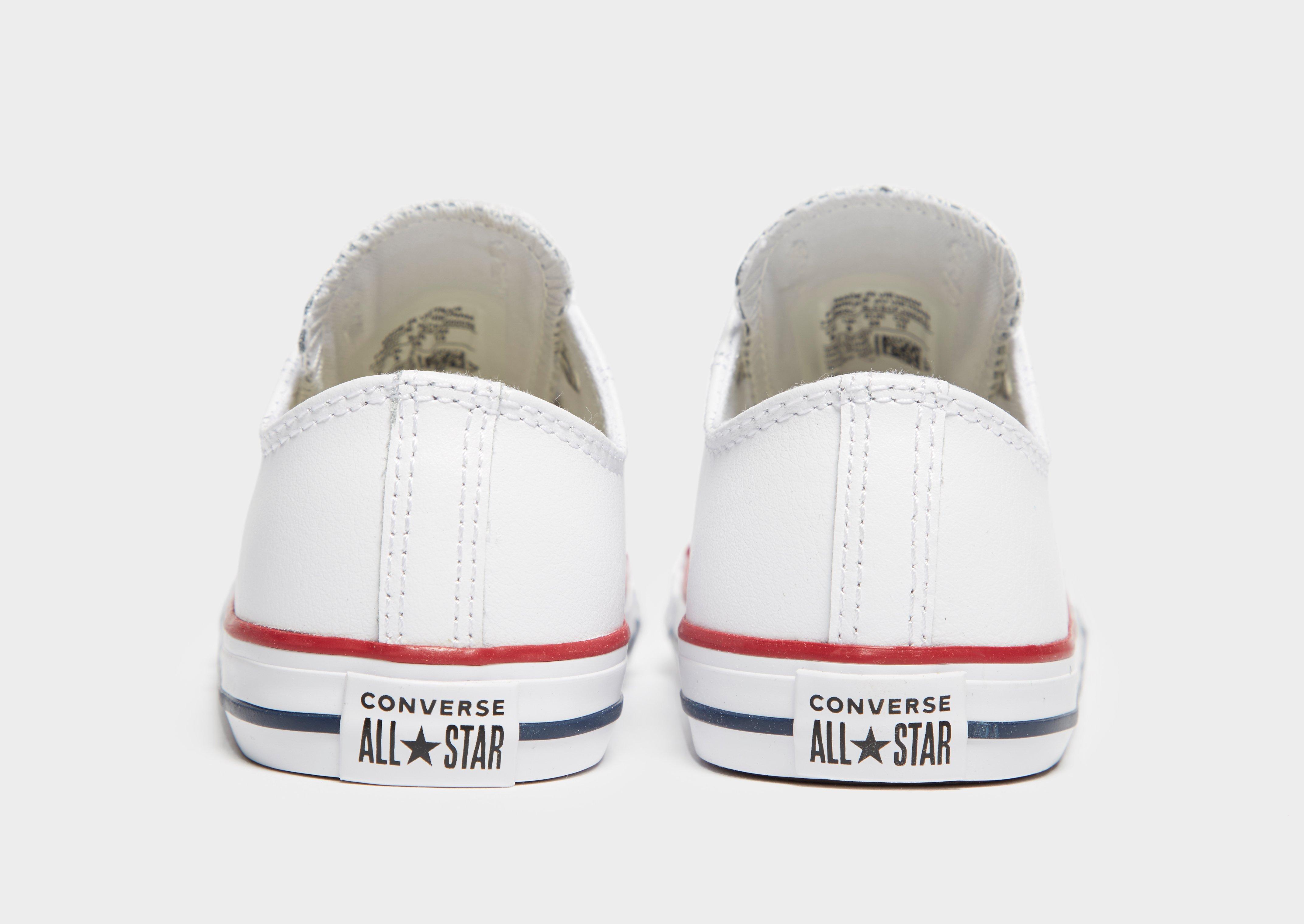 Compra Converse All Star Leather para bebé en Blanco