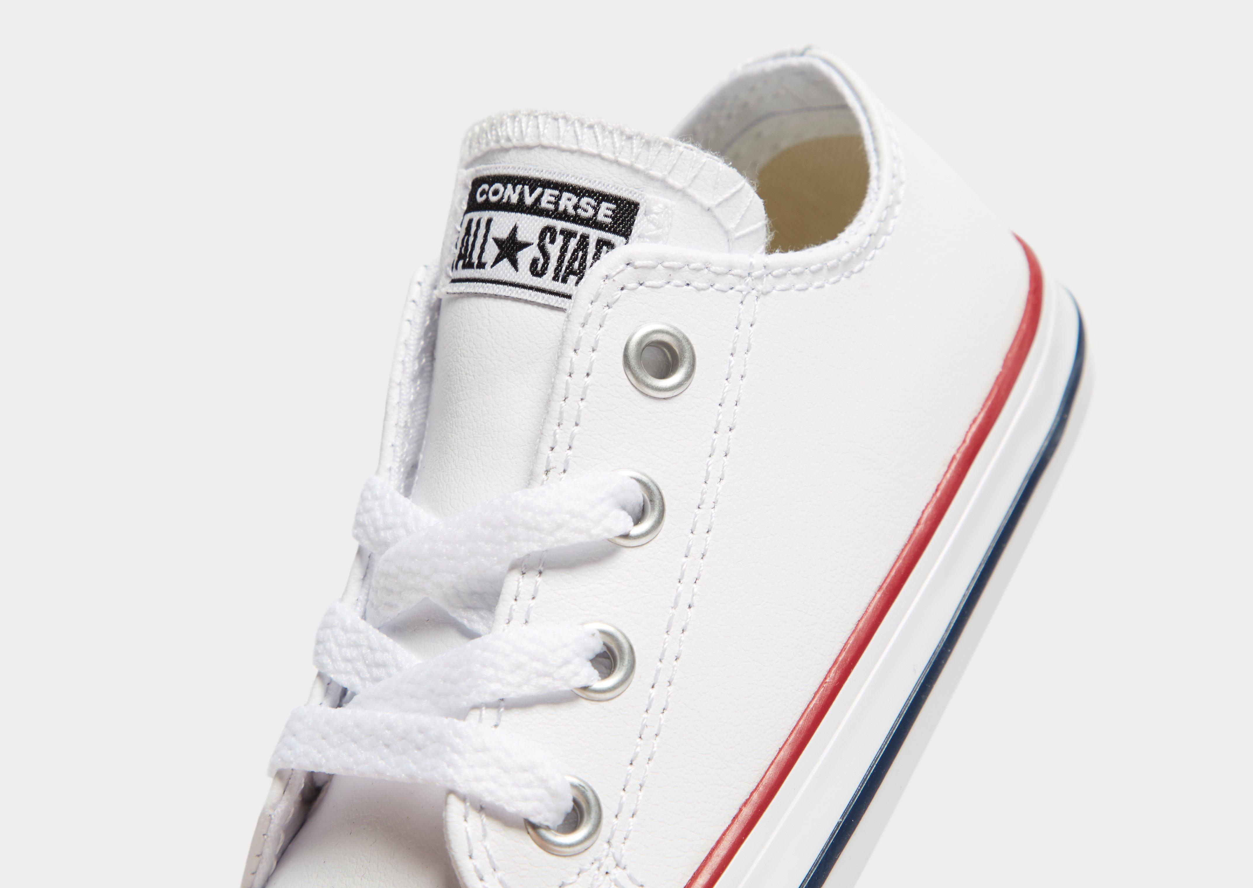 Jd sports deals white leather converse