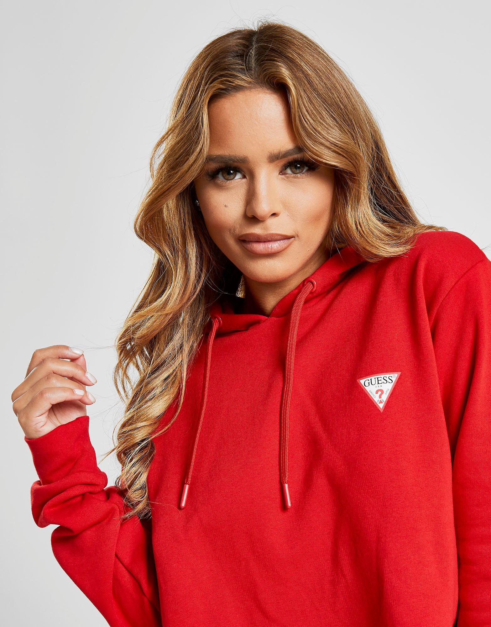 red guess hoodie