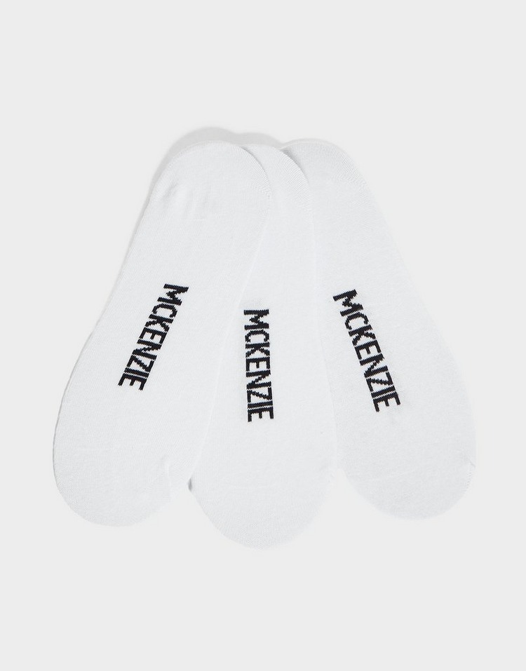 White McKenzie 3 Pack Invisible Socks | JD Sports UK