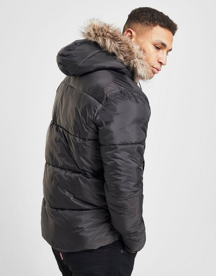 Lyle & Scott Fur Trim Bubble Jacket