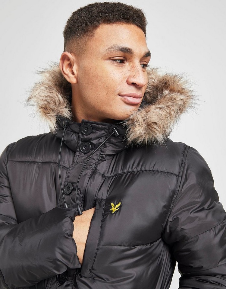 Lyle & Scott Fur Trim Bubble Jacket