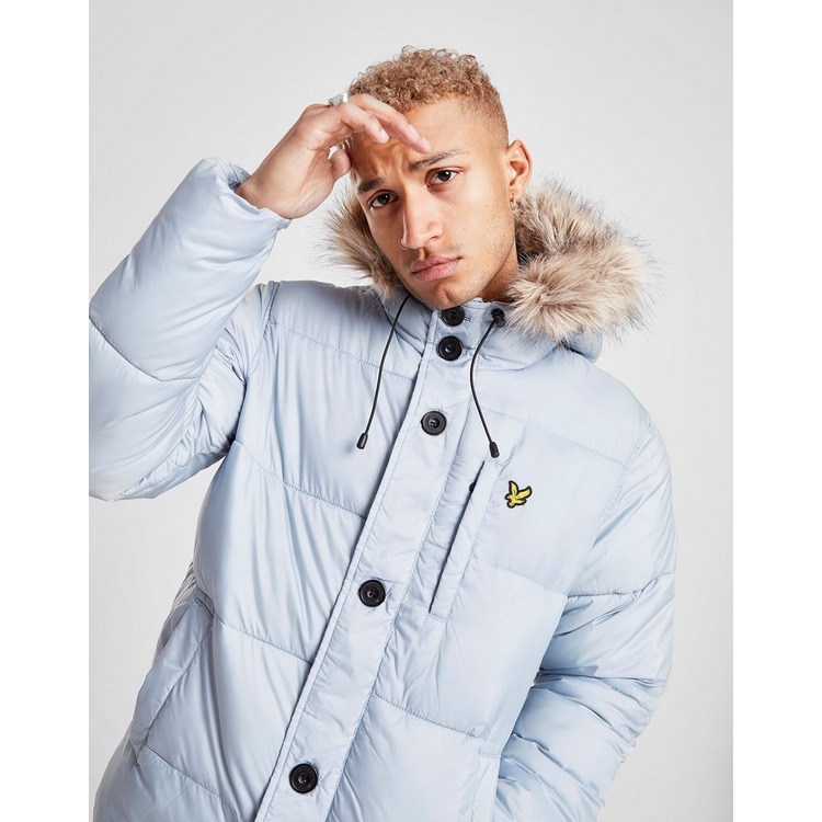 Lyle & Scott Fur Trim Bubble Jacket