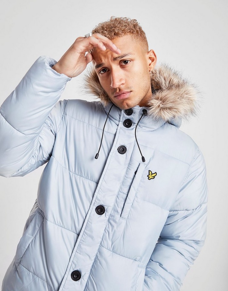 Lyle & Scott Fur Trim Bubble Jacket