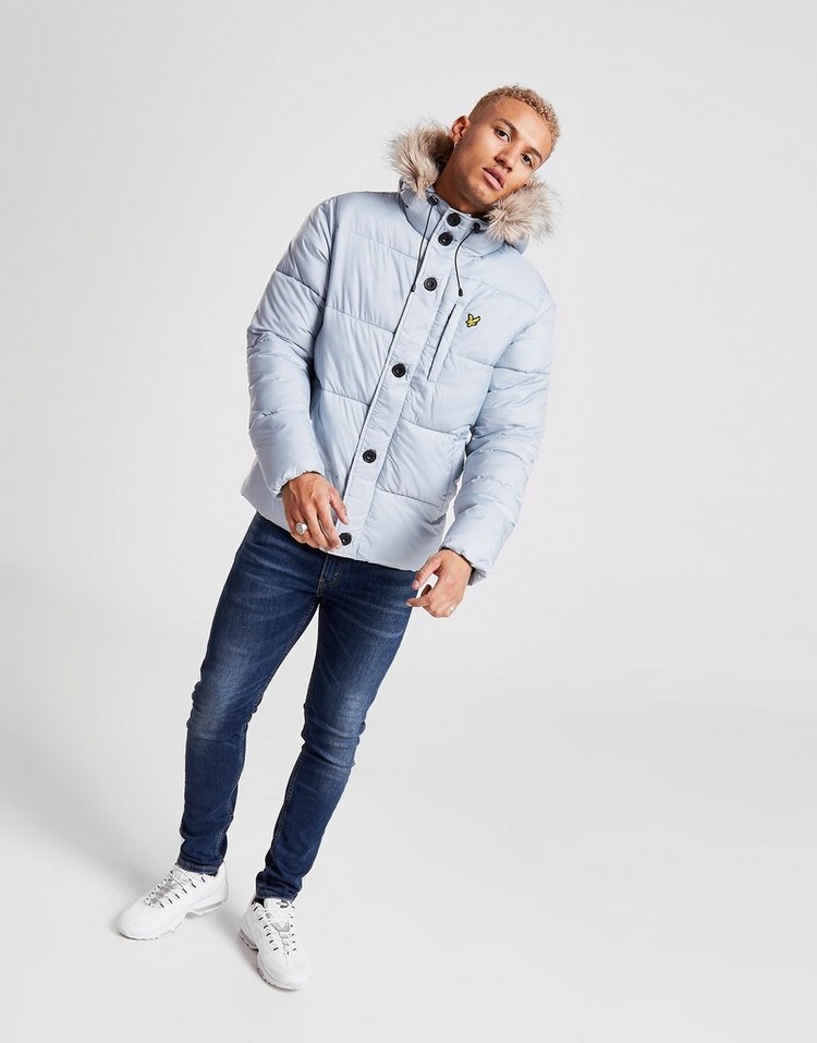 Lyle & Scott Fur Trim Bubble Jacket