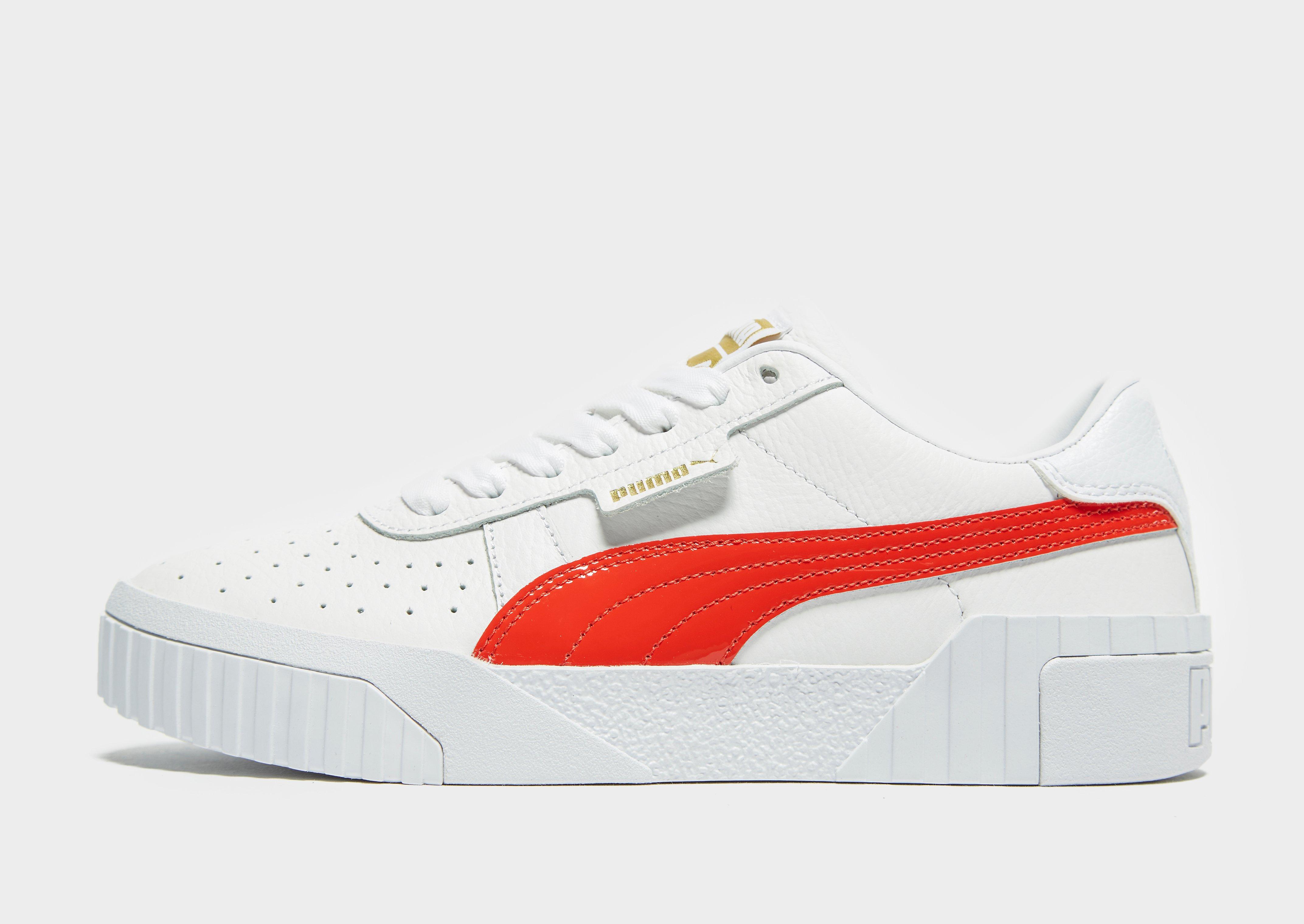 puma cali blanche et rouge