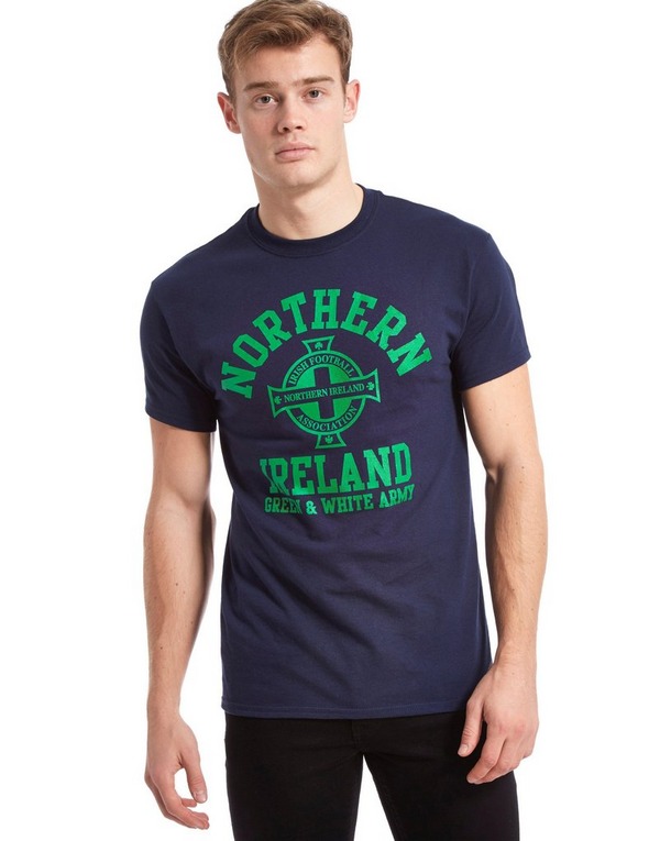 Official Team Noord-Ierland t-shirt met gebogen logo