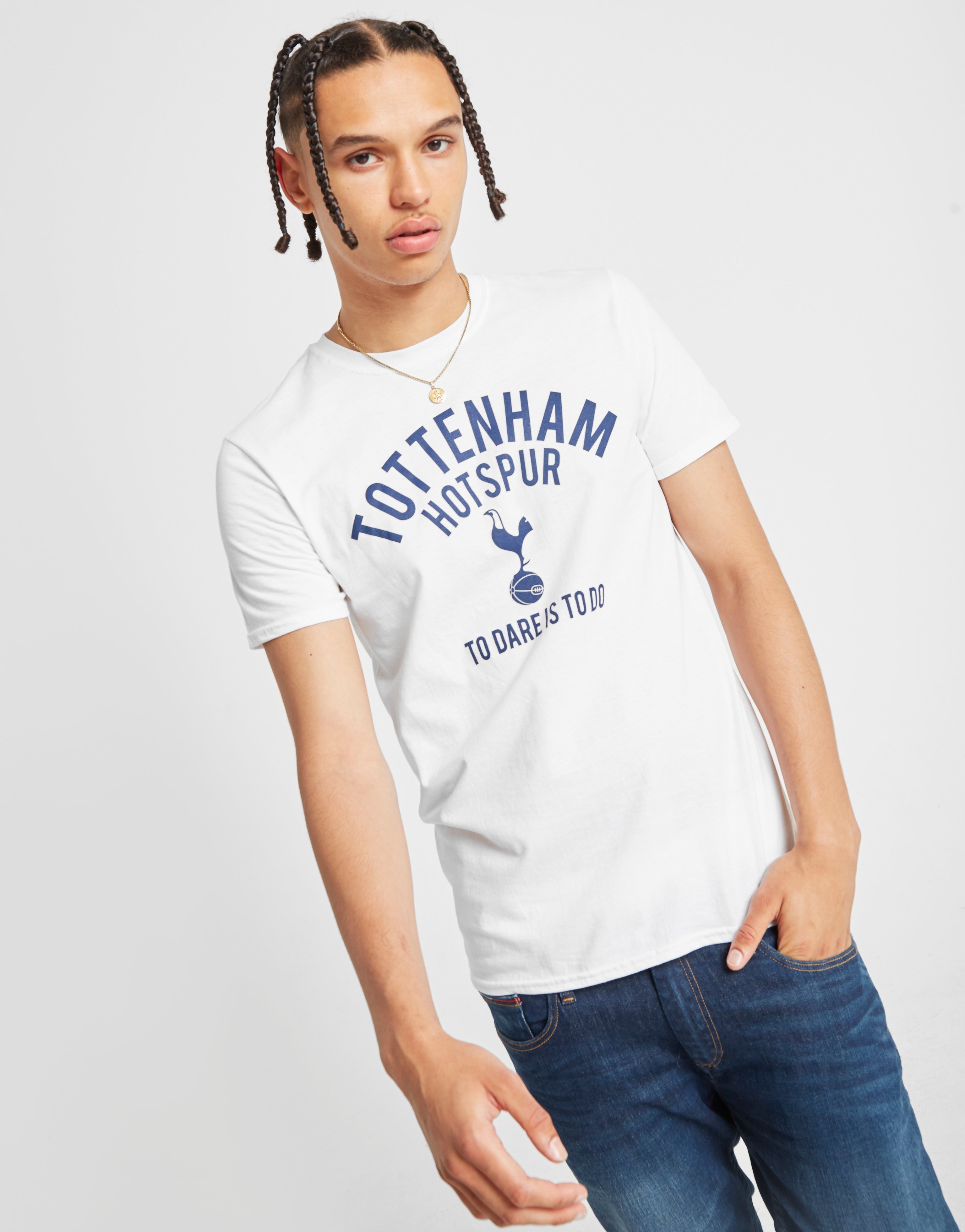 White Official Team Tottenham Hotspur FC 'To Dare Is To Do' T-Shirt ...
