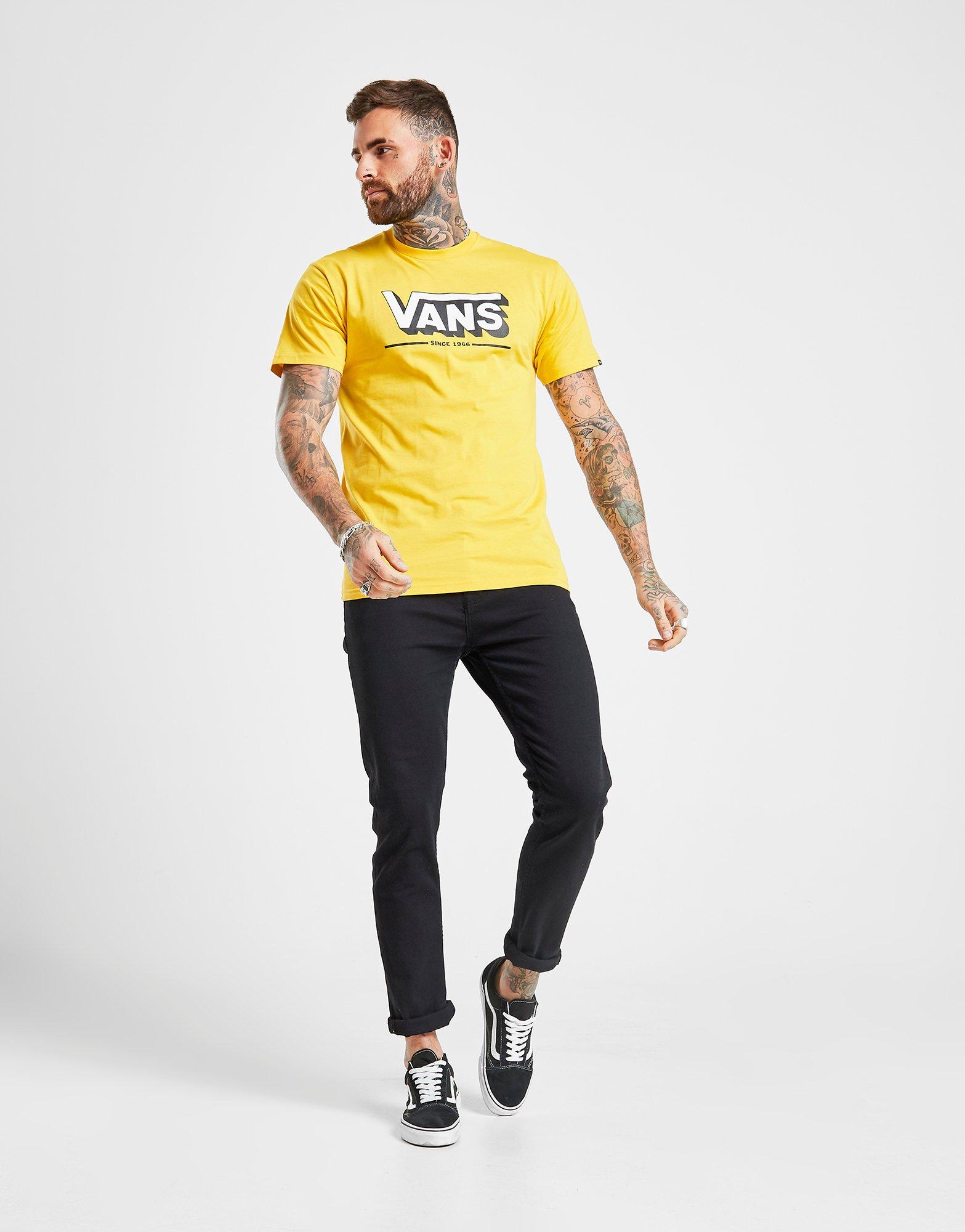 t shirt vans homme jaune