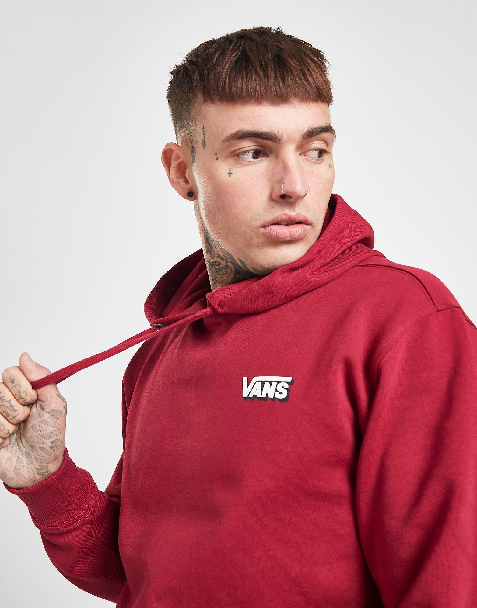 sweat à capuche vans homme rouge