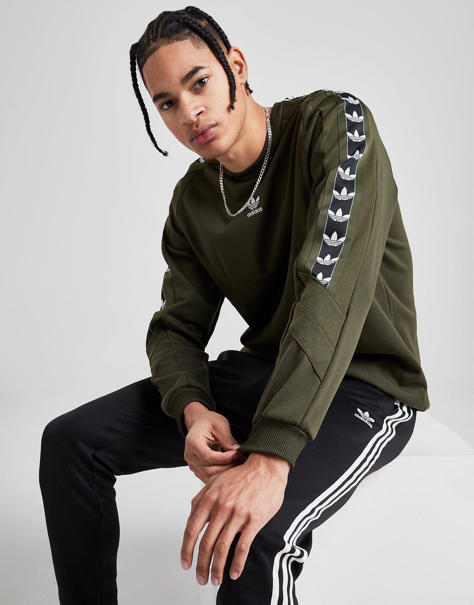 adidas street crew sweatshirt khaki