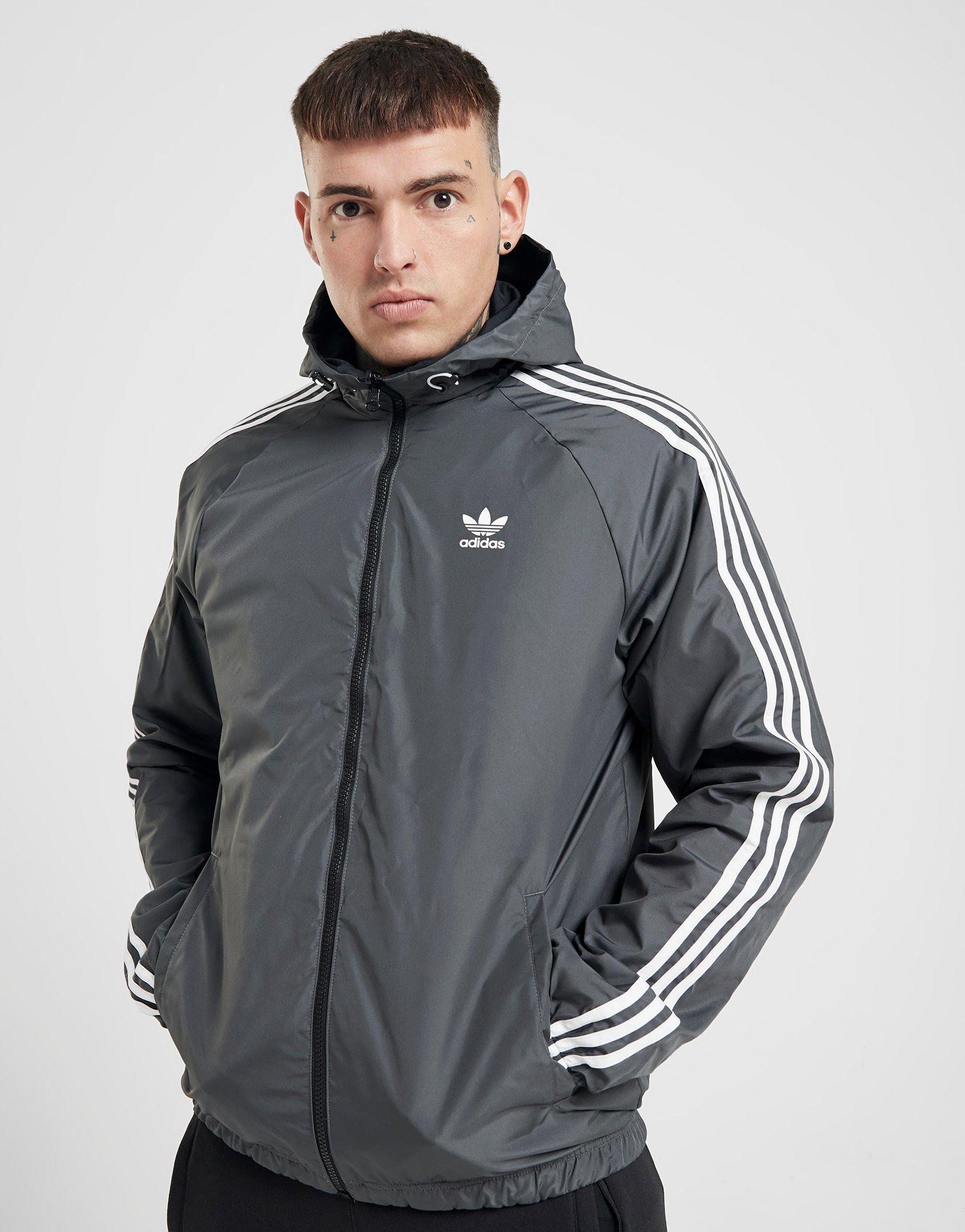 adidas reversible jacket grey and black