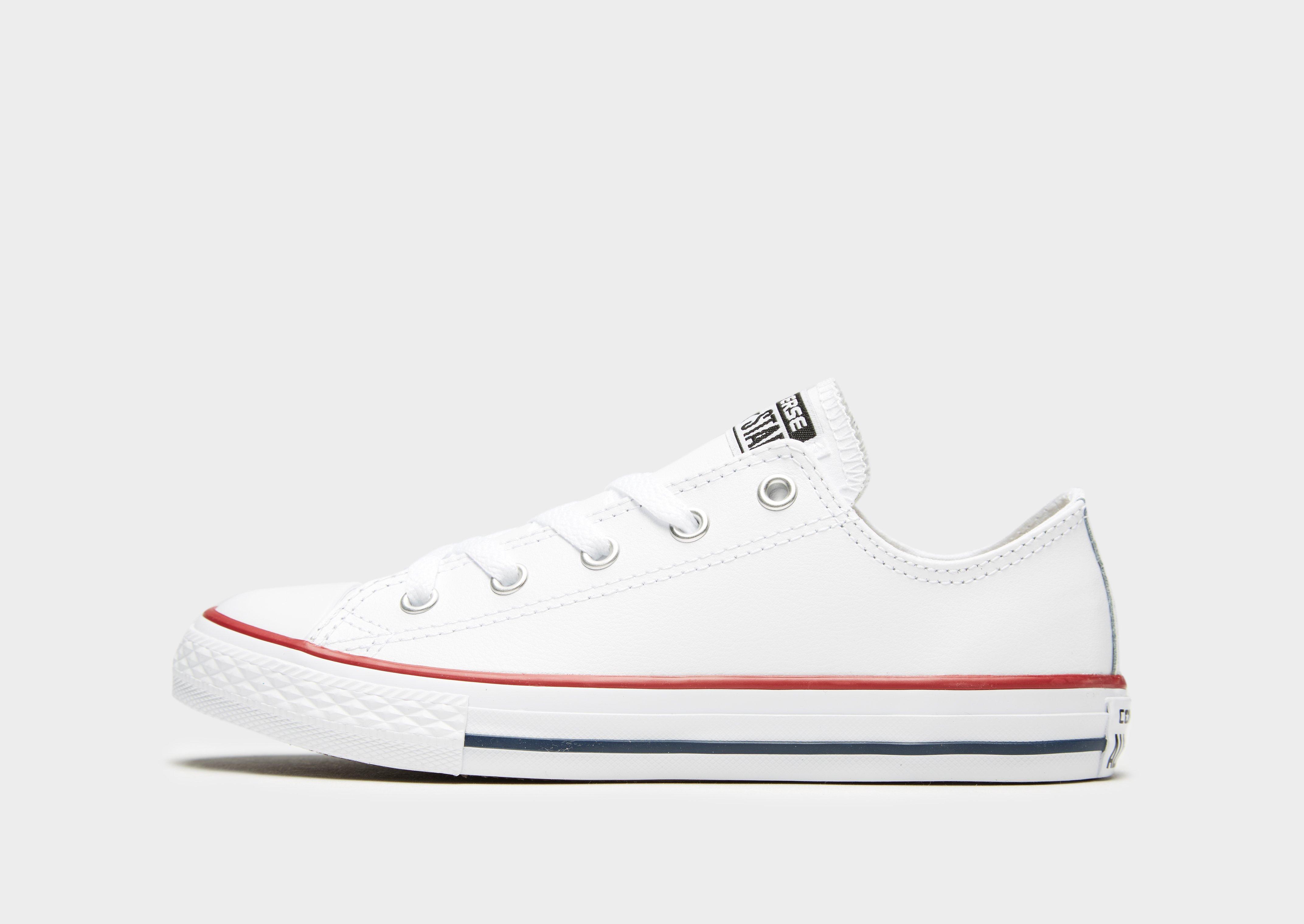 childrens white leather converse