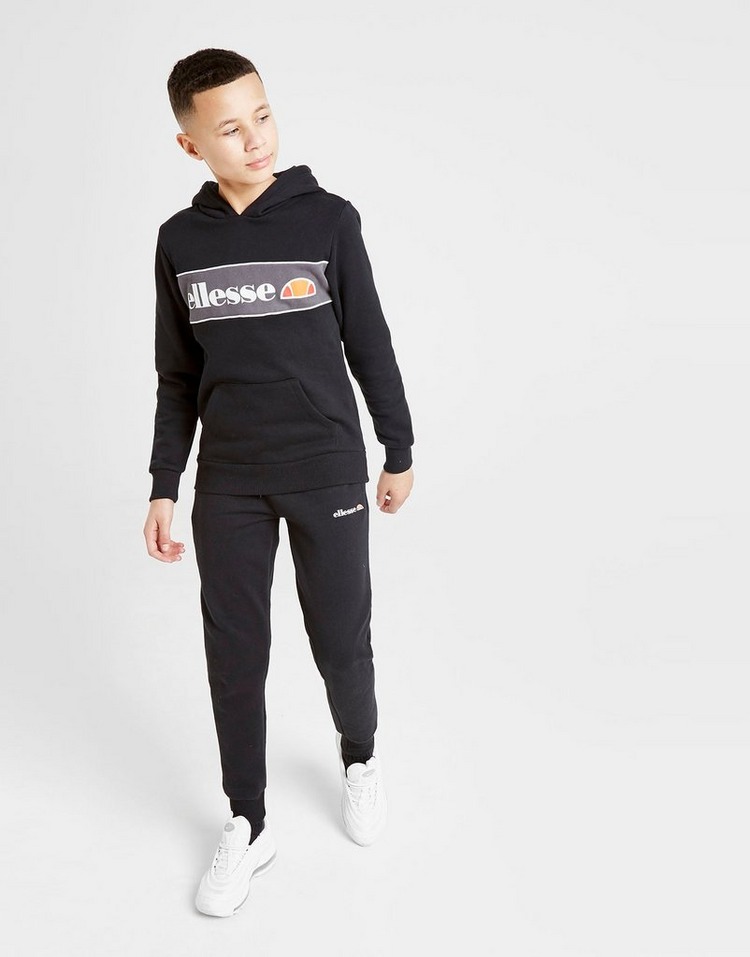 Buy Black Ellesse Colour Block Hoodie Junior | JD Sports | JD Sports ...