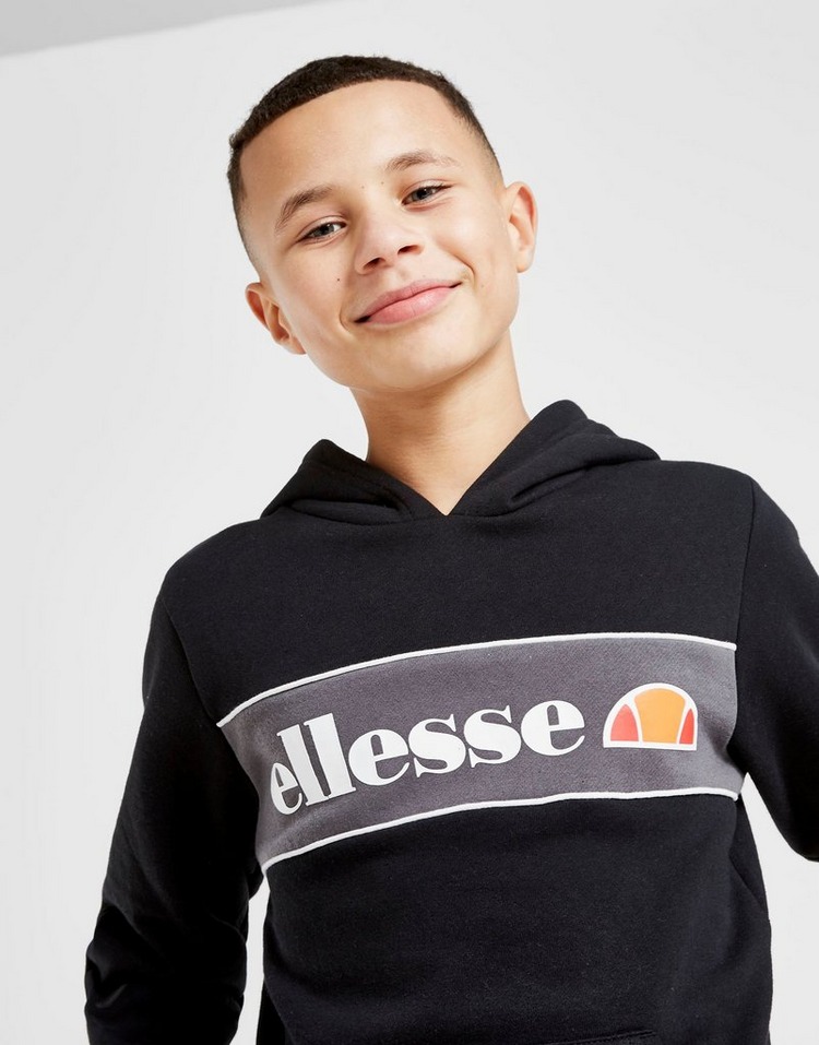 Buy Black Ellesse Colour Block Hoodie Junior | JD Sports | JD Sports ...