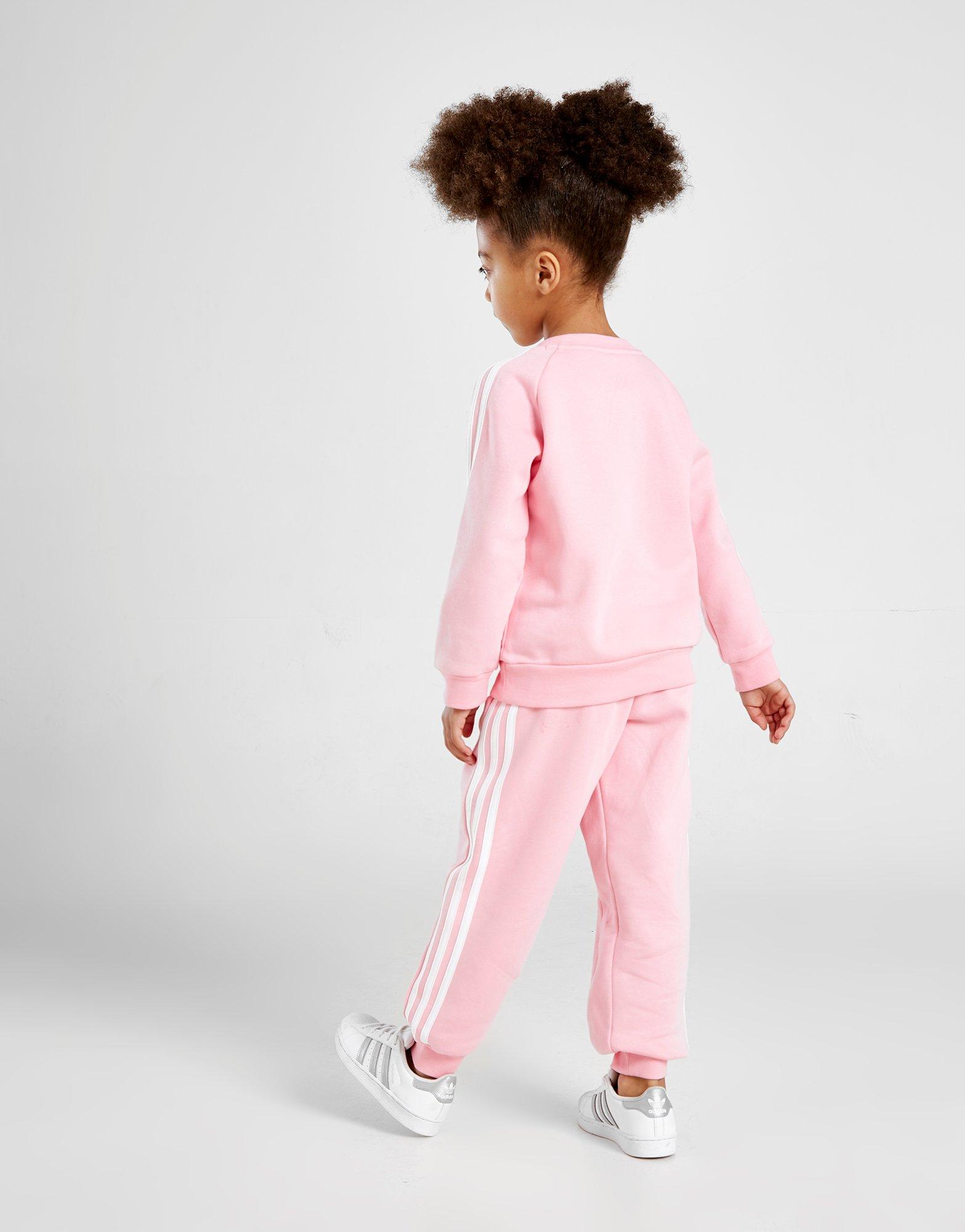 childrens pink adidas tracksuit