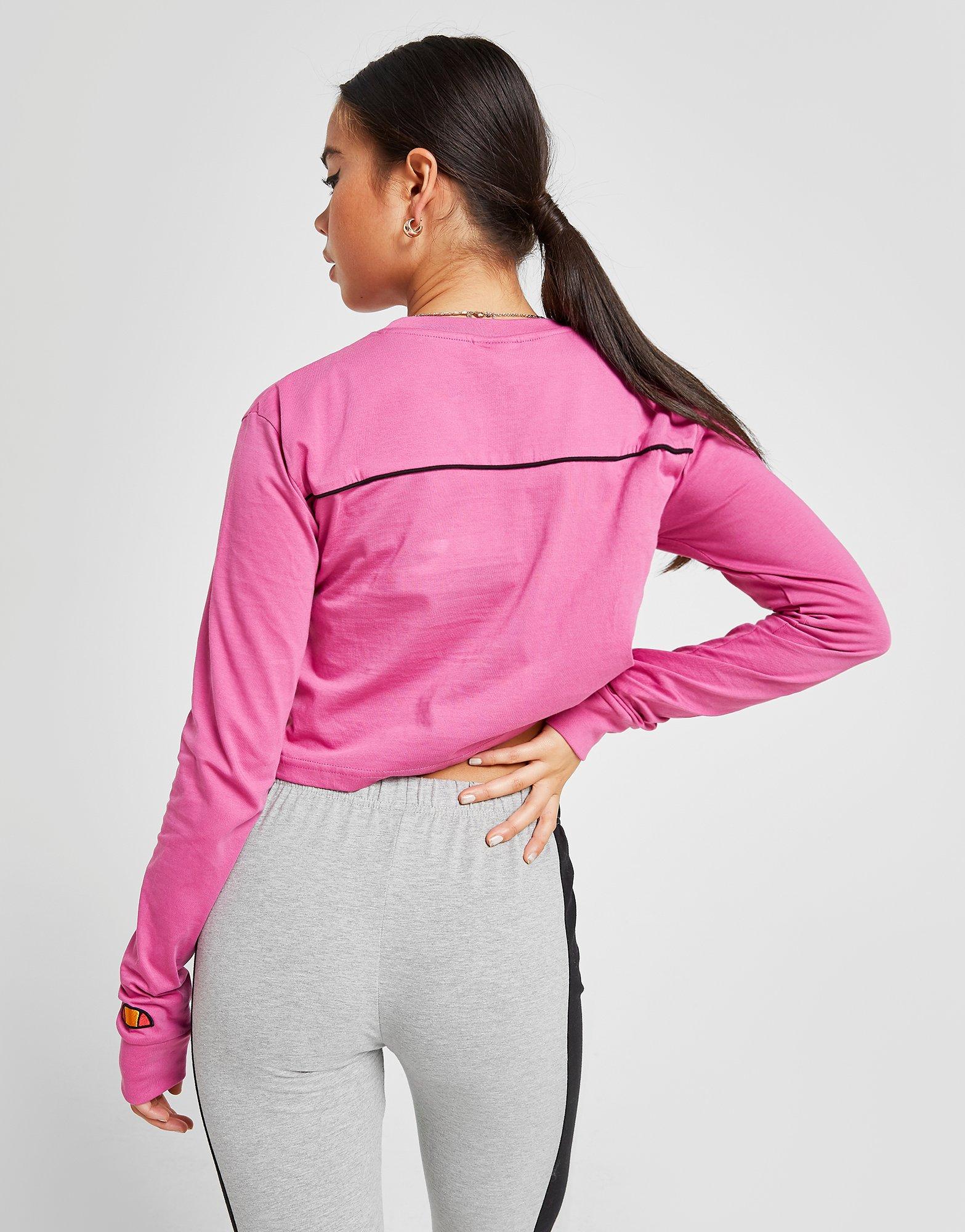 ellesse long sleeve crop polo top