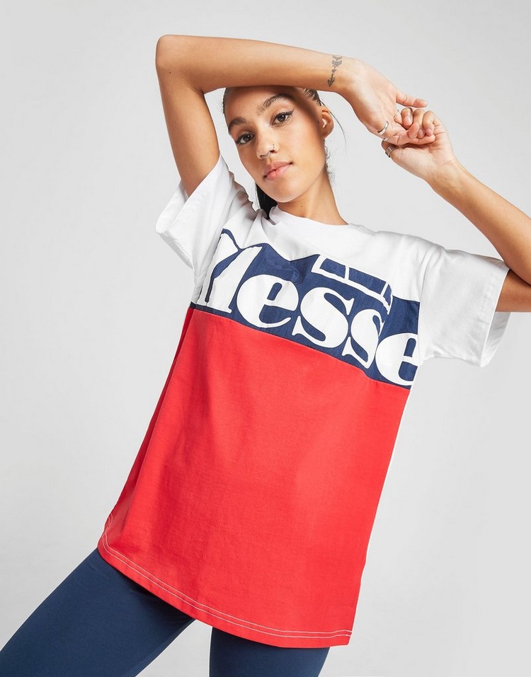 Ellesse Logo Panel Boyfriend T-Shirt