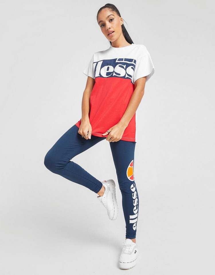 Ellesse Logo Panel Boyfriend T-Shirt