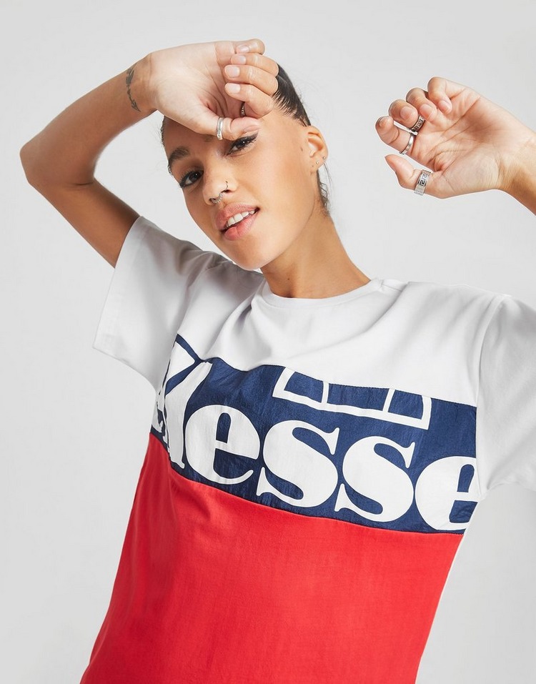 Ellesse Logo Panel Boyfriend T-Shirt