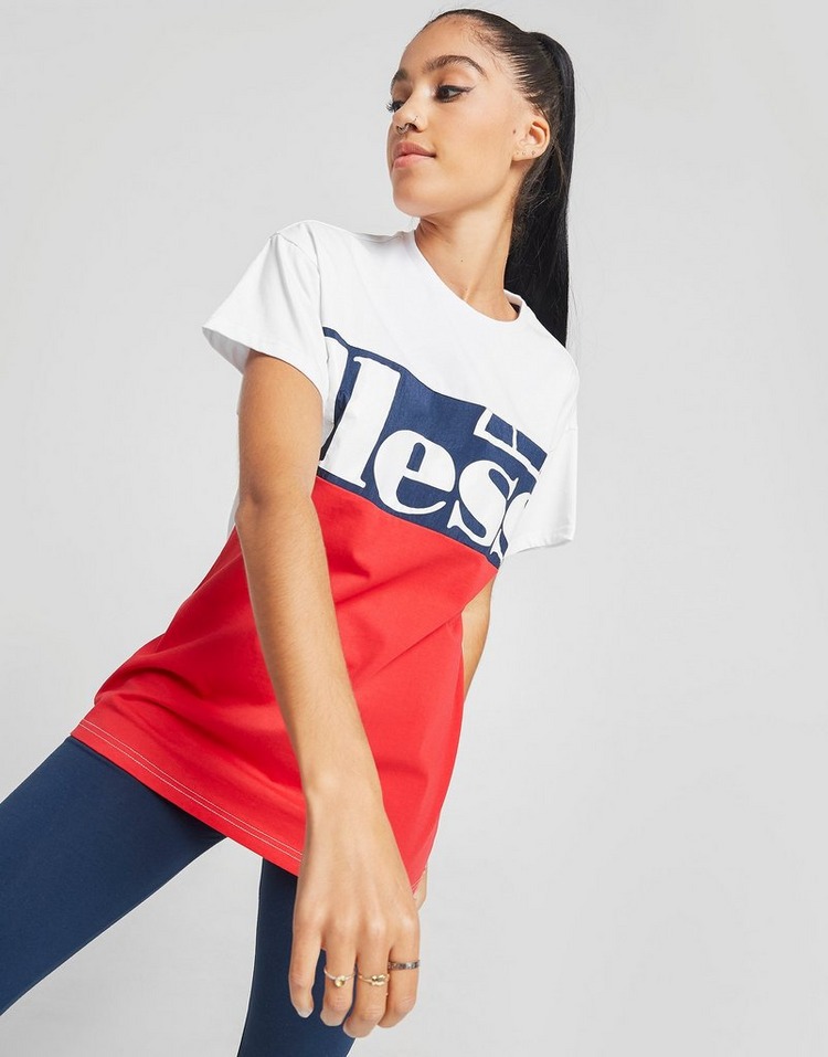 Ellesse Logo Panel Boyfriend T-Shirt