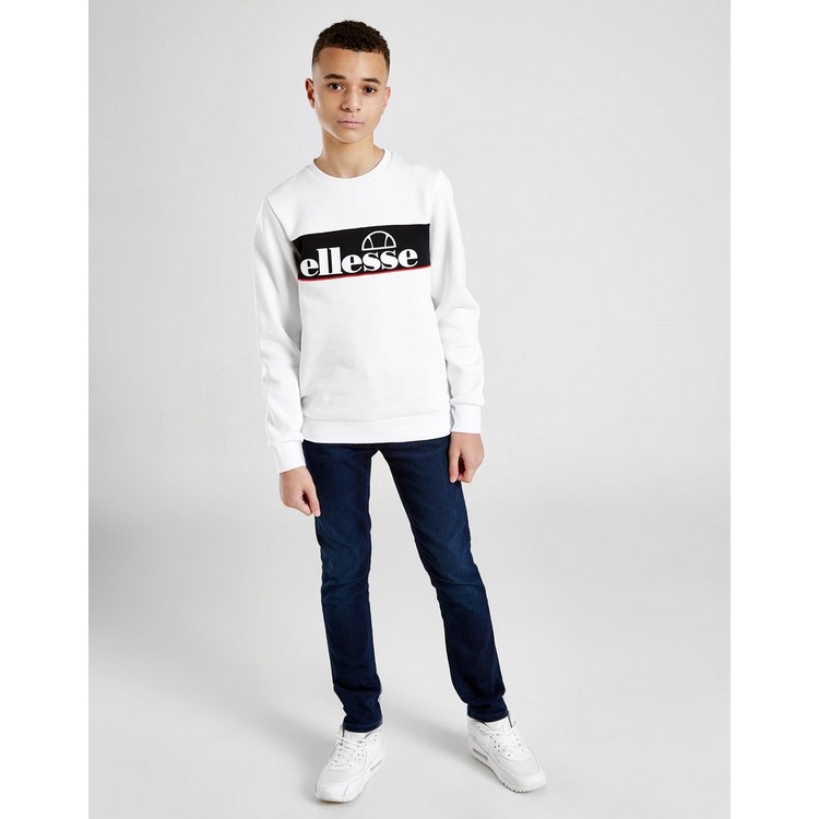 Ellesse Ellisto Colour Block Fleece Crew Sweatshirt Junior