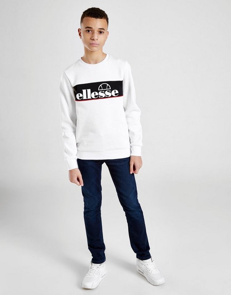 Ellesse Ellisto Colour Block Fleece Crew Sweatshirt Junior