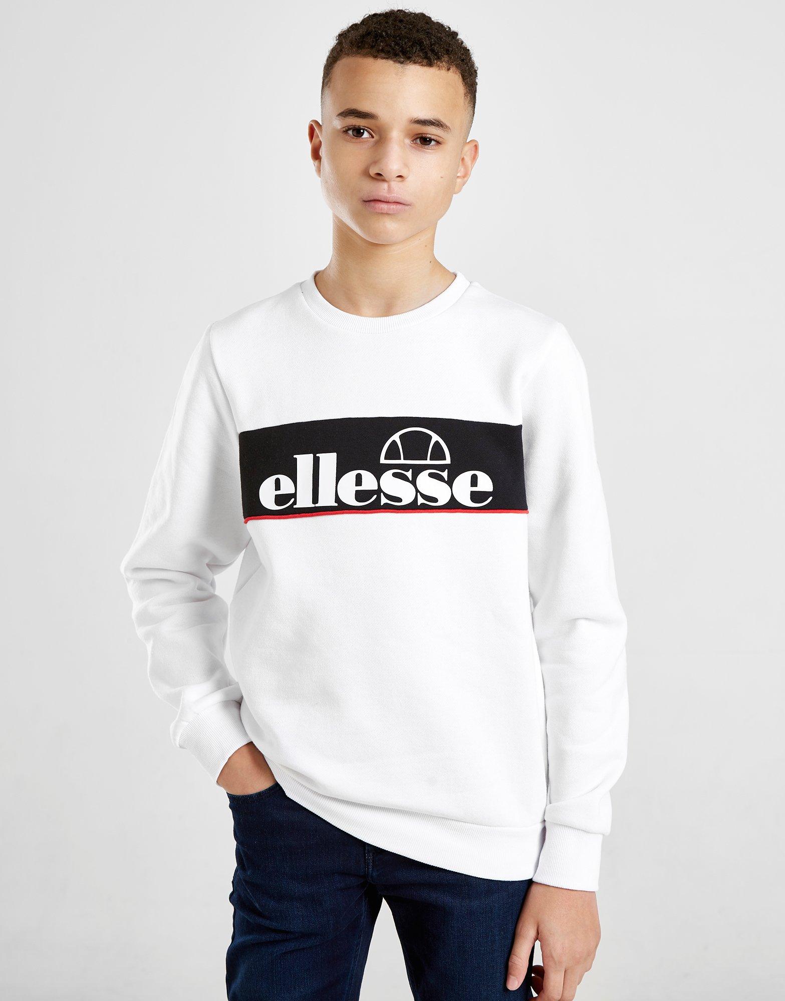 ellesse sweat colour block fleece crew junior