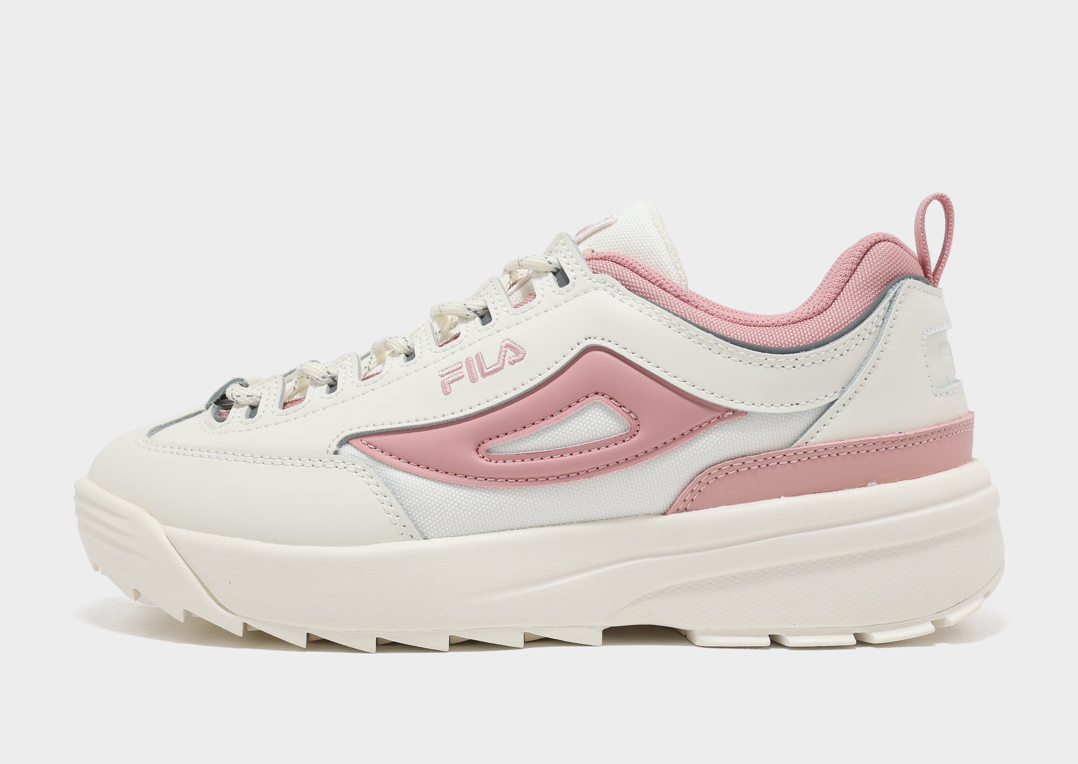 Fila white pink shoes hotsell