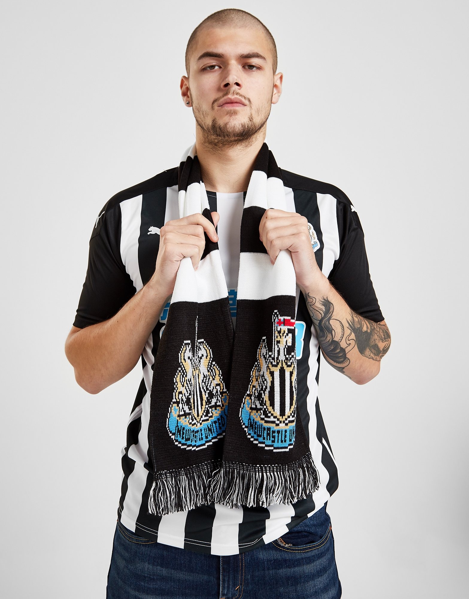 Buy Official Team Newcastle United FC Bar Scarf | JD Sports