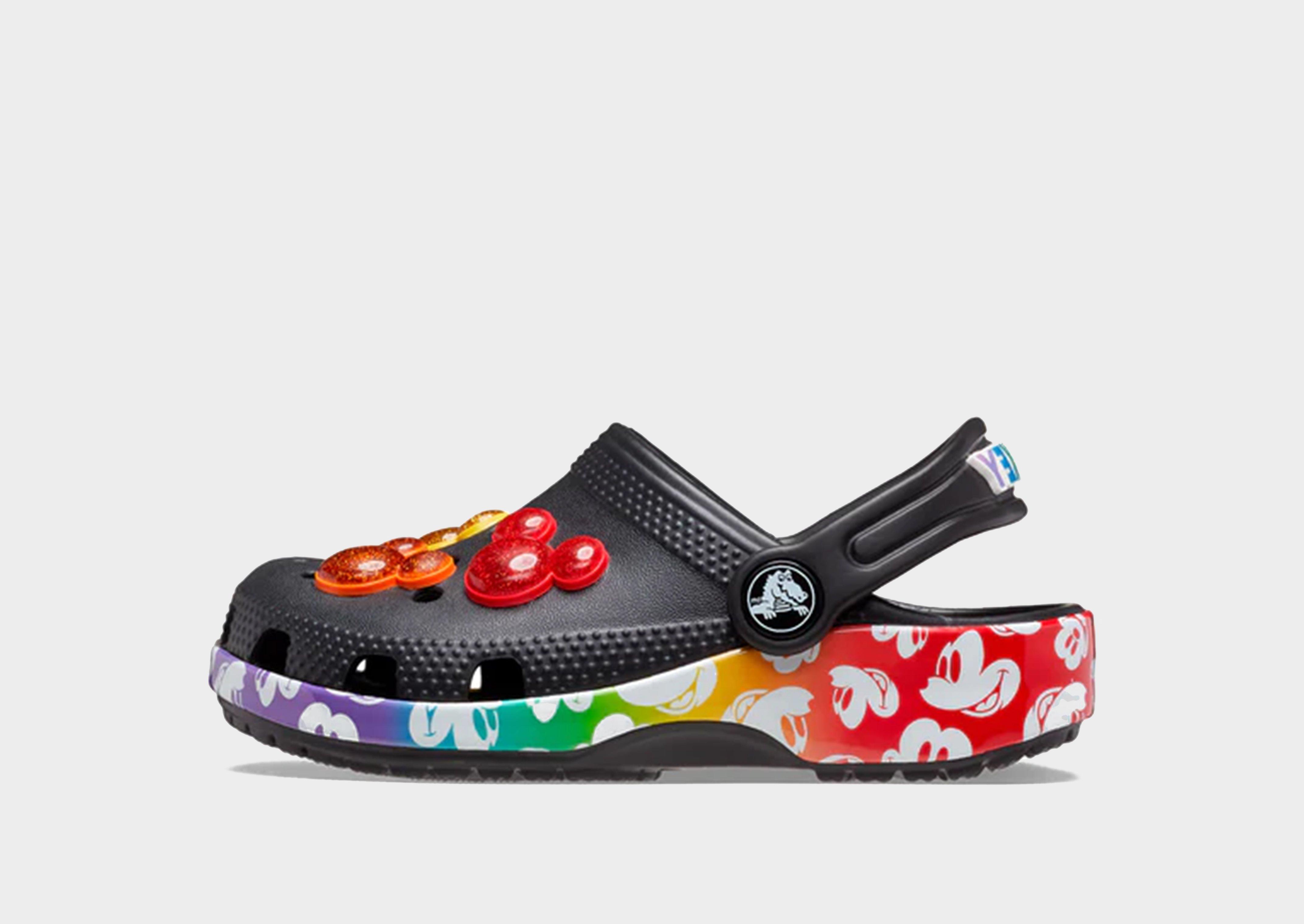 disney rainbow crocs