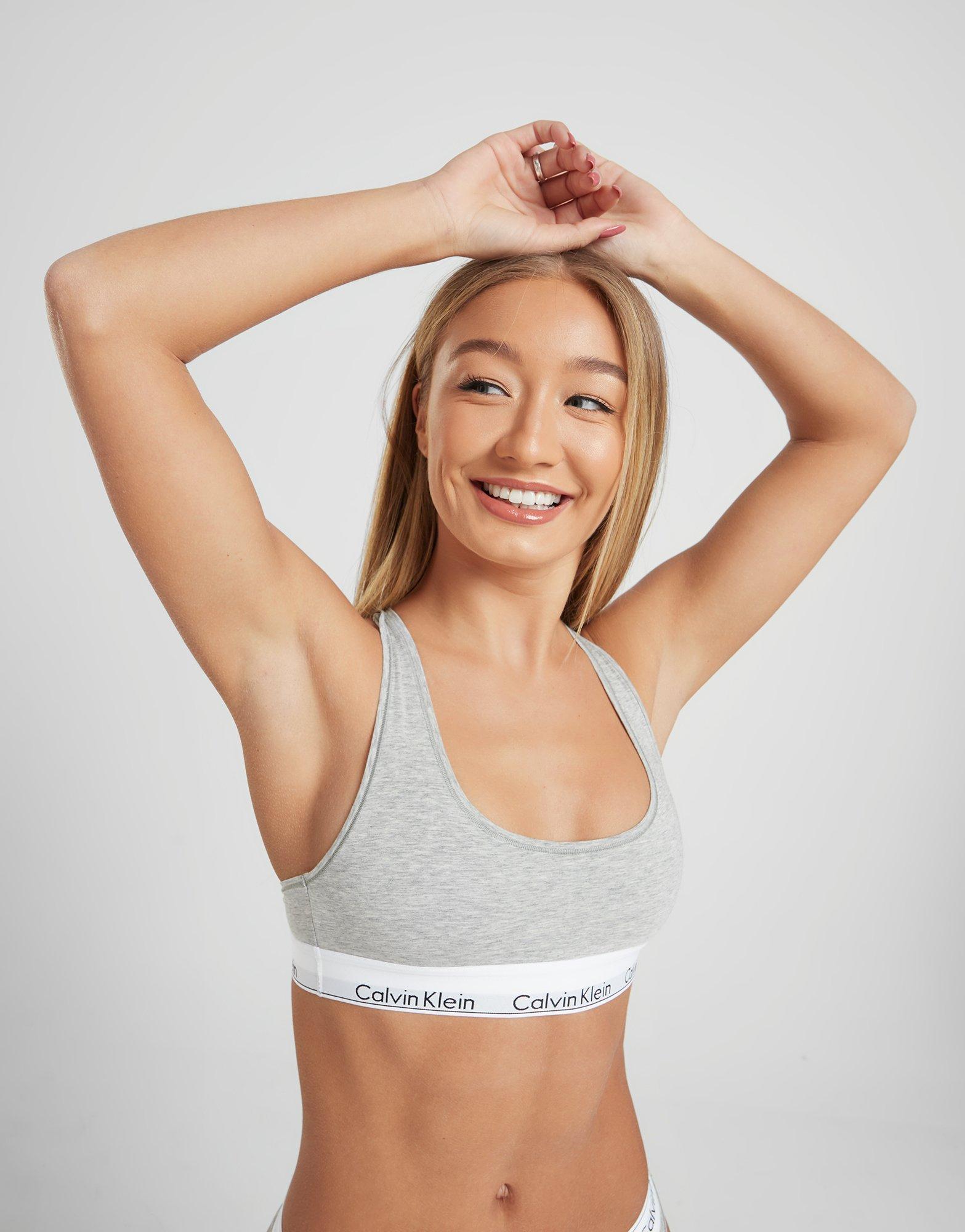 Grey Calvin Klein Underwear Modern Cotton Bralette